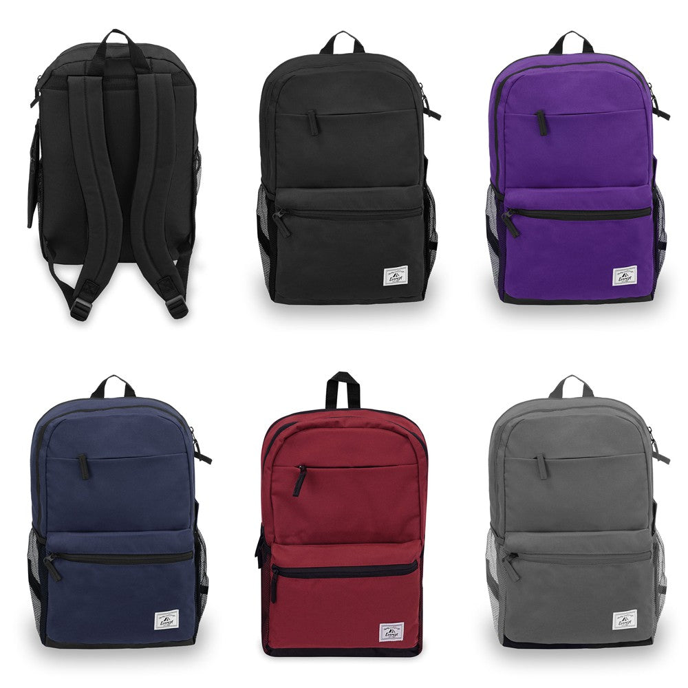 A stylish modern laptop backpack featuring dual compartments, padded back panel, and multiple tech pockets, perfect for daily use.