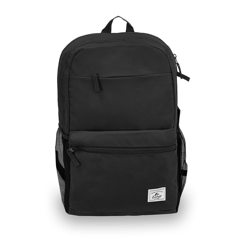 A stylish modern laptop backpack featuring dual compartments, padded back panel, and multiple tech pockets, perfect for daily use.