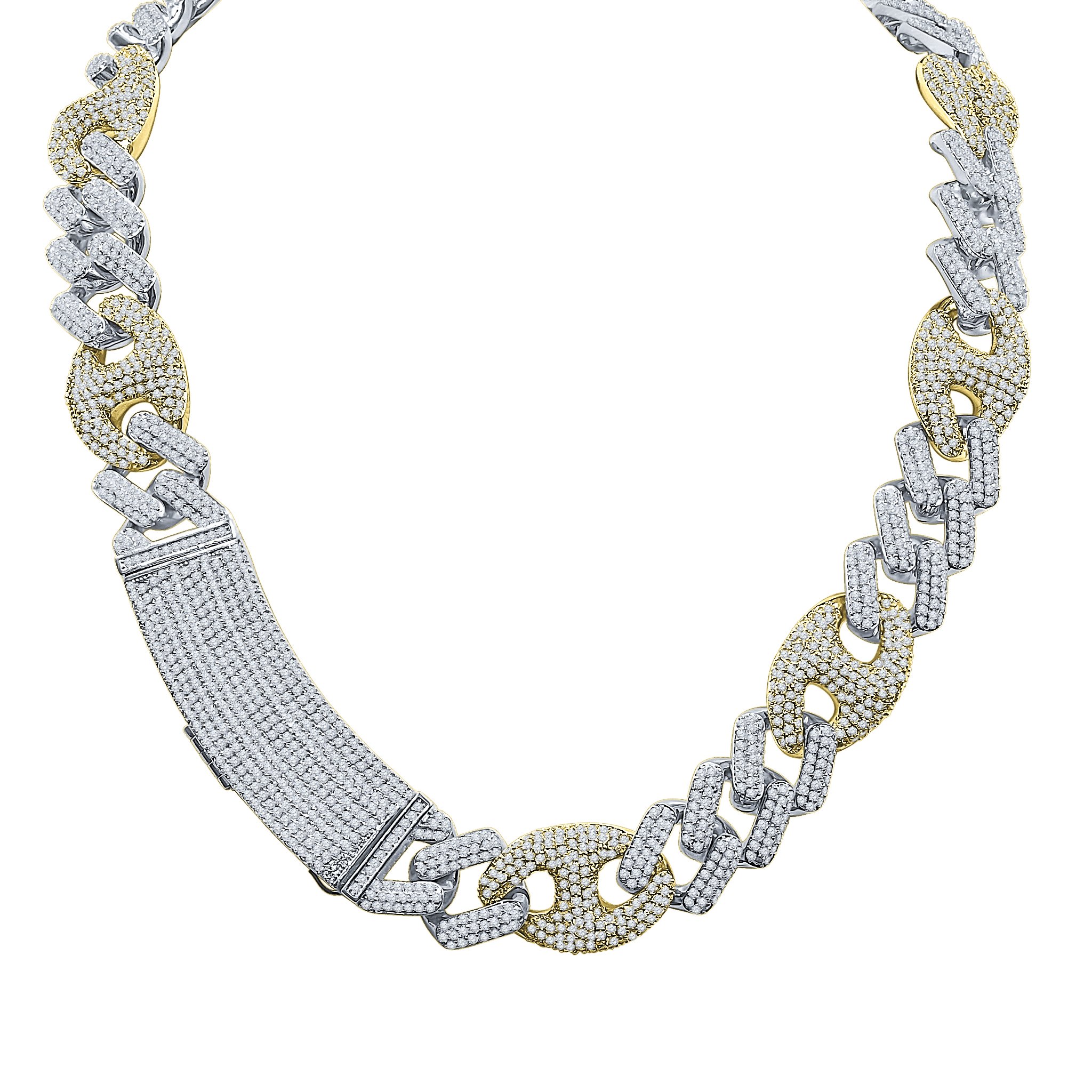 MODISH 18mm Miami Cuban necklace featuring Grade AAA Cubic Zirconia, crafted from brass with a prong set design, showcasing elegance and style.