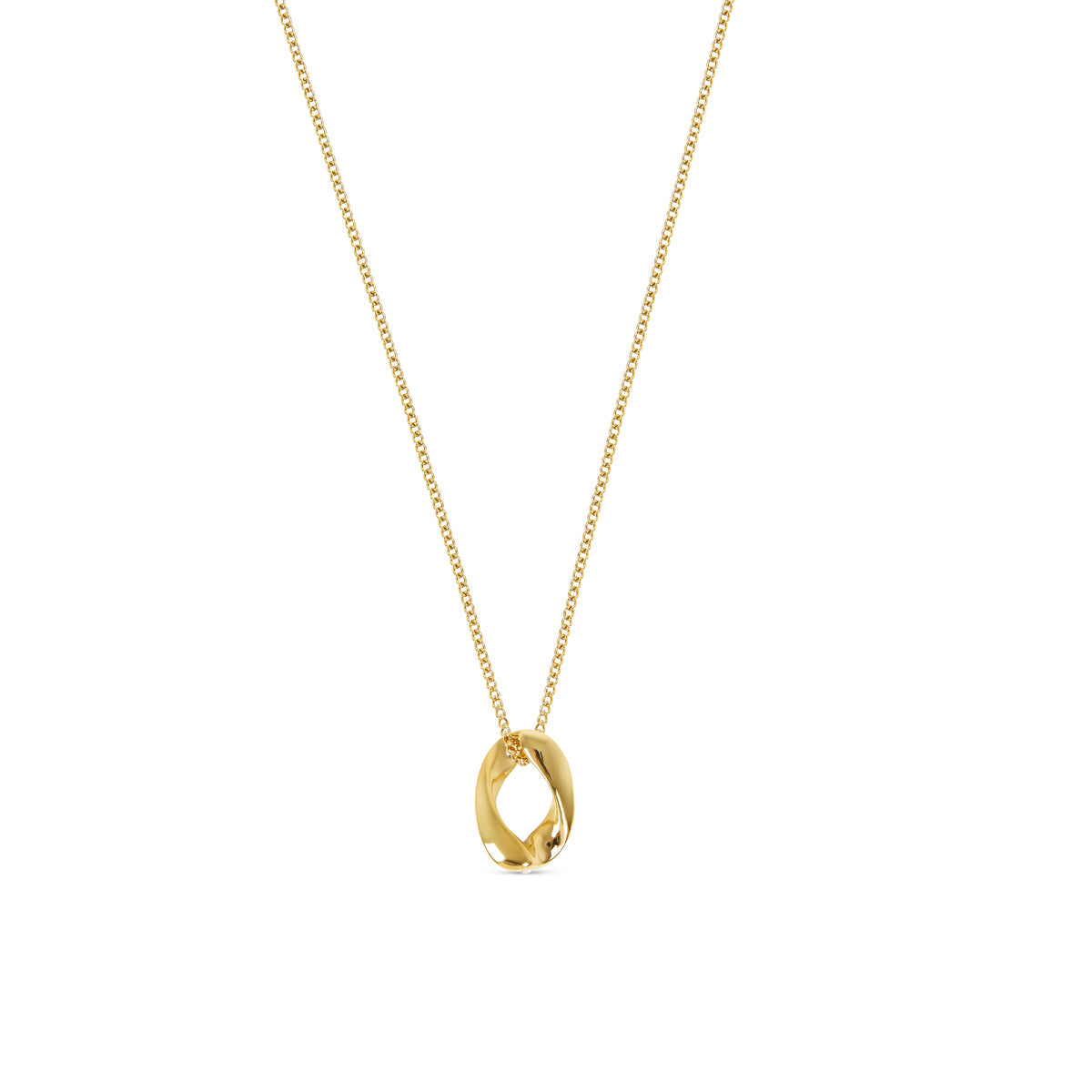 Mona Pyroni Pendant Necklace in gold, showcasing its elegant design and premium craftsmanship.