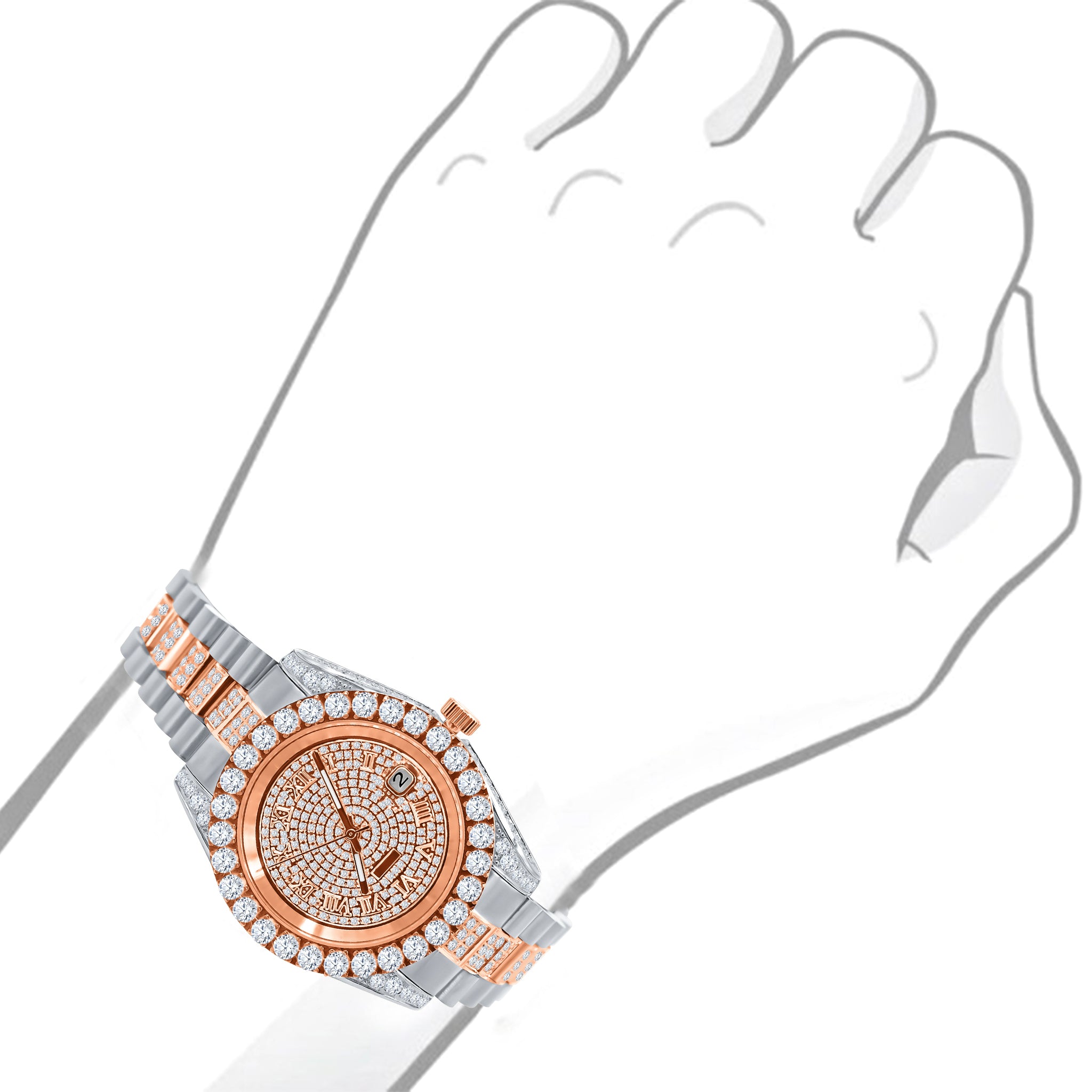 MONARCH METAL WATCH CZ I 5303118 featuring cubic zirconia stones and stainless steel bracelet, showcasing its elegant design.