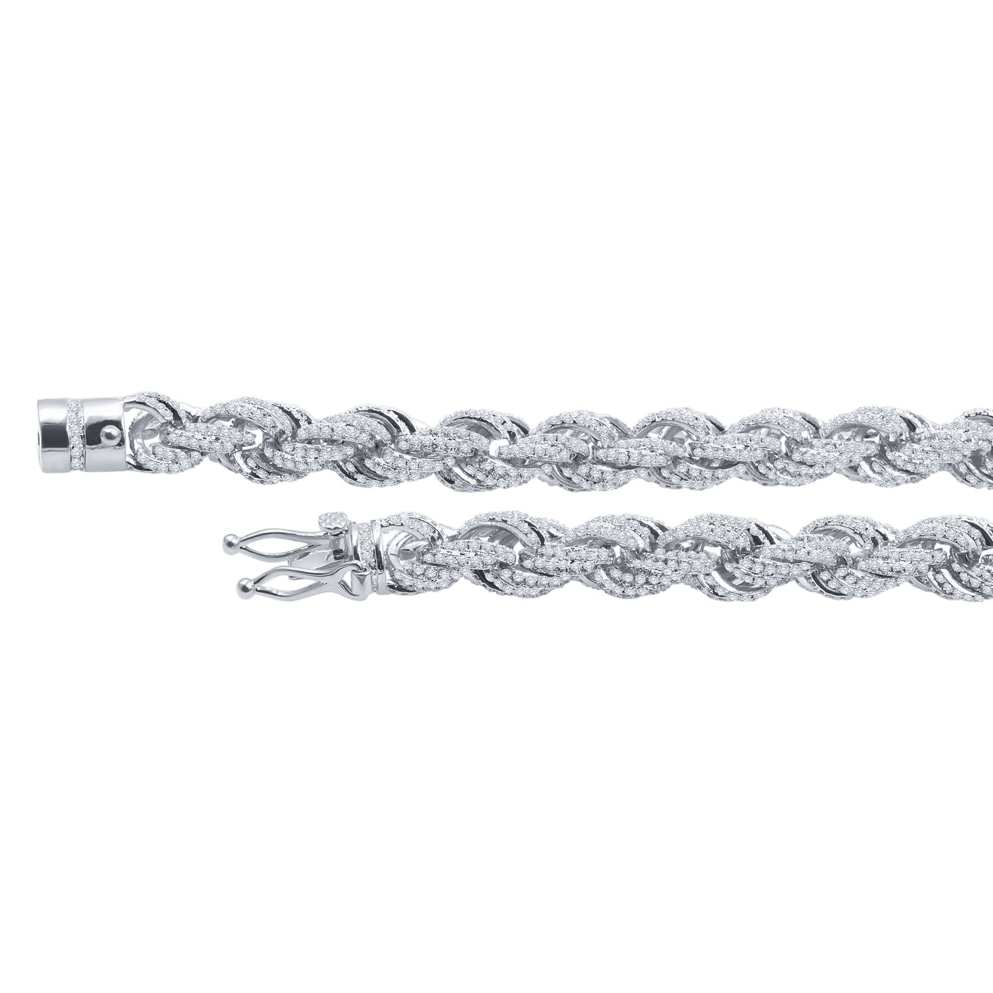 MONTAGE CZ Chain featuring a unique mosaic of cuts, crafted from 925 sterling silver with Grade AAA cubic zirconia and pearls.