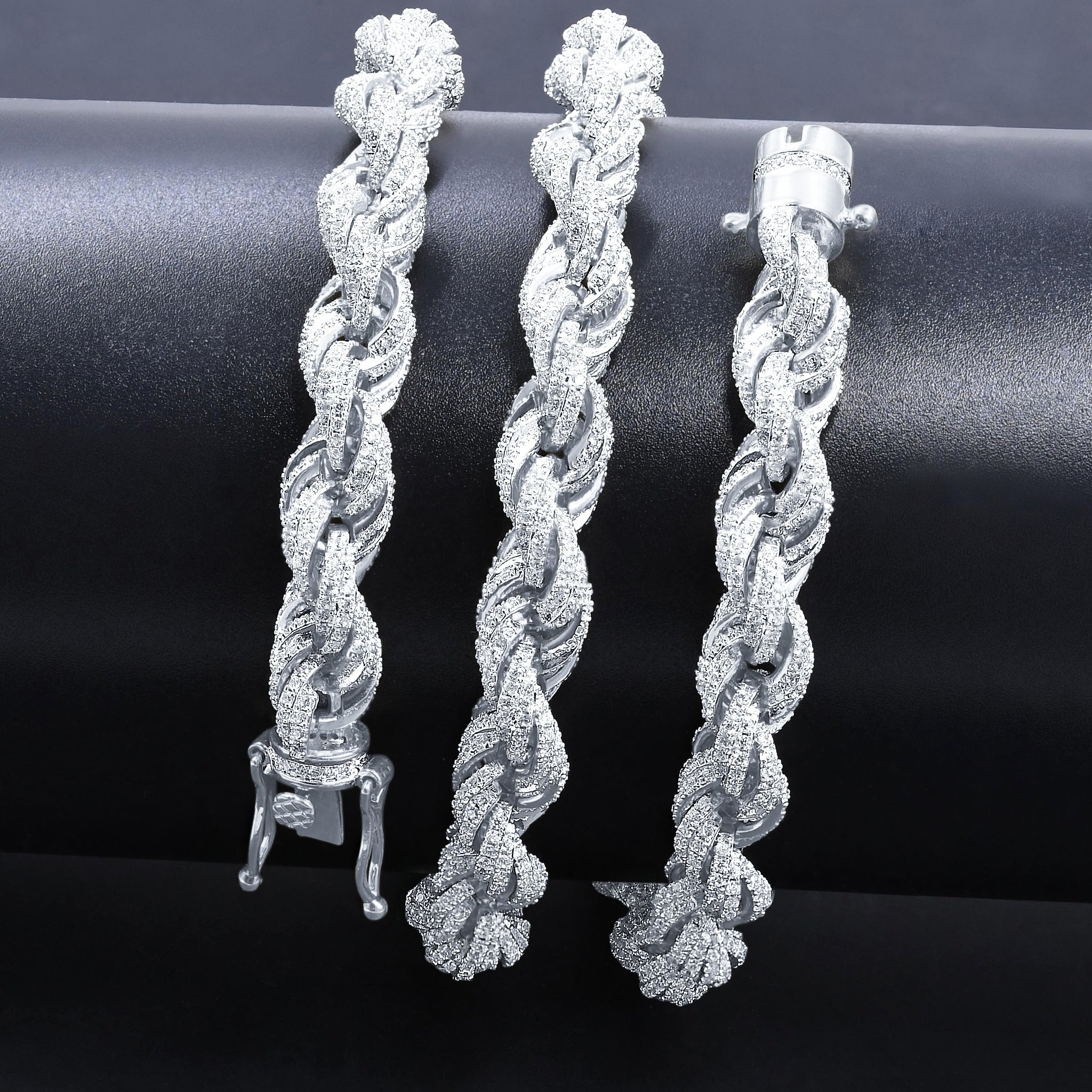 MONTAGE CZ Chain featuring a unique mosaic of cuts, crafted from 925 sterling silver with Grade AAA cubic zirconia and pearls.