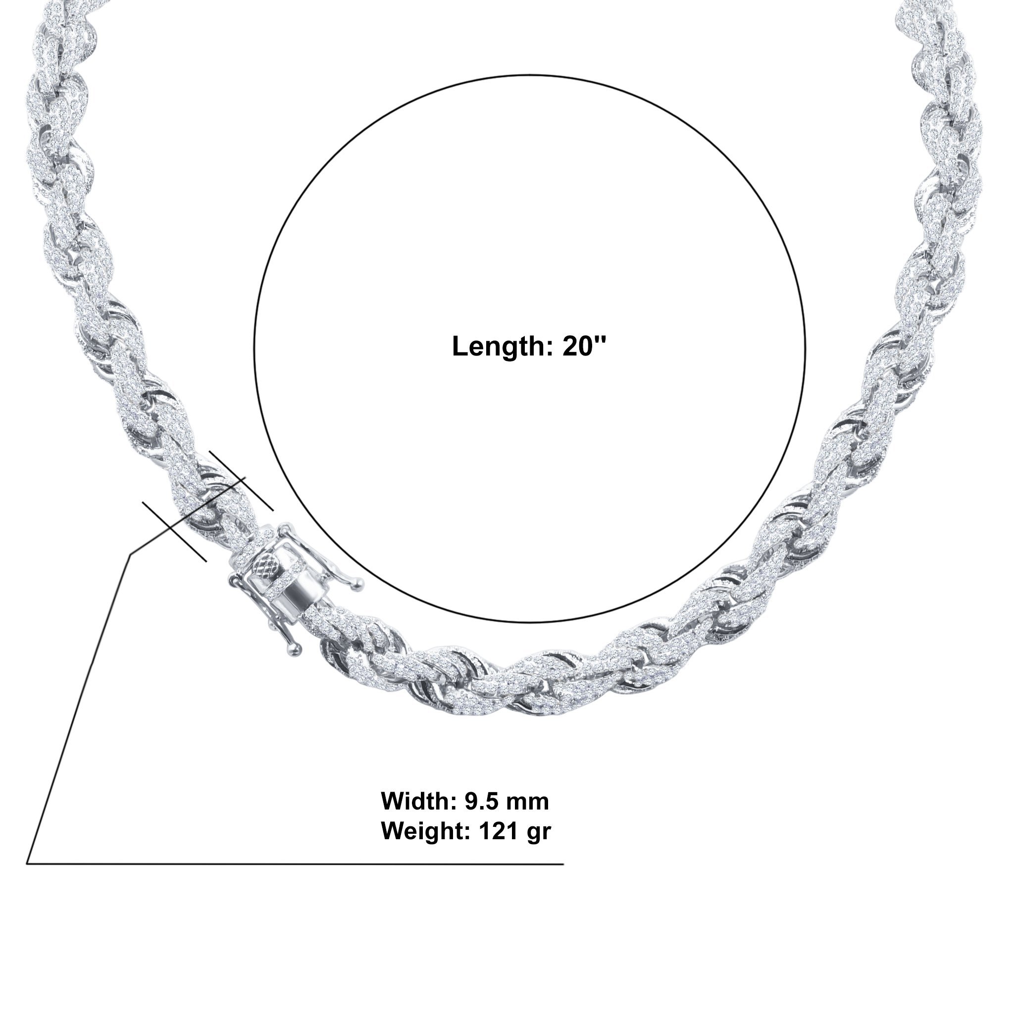 MONTAGE CZ Chain featuring a unique mosaic of cuts, crafted from 925 sterling silver with Grade AAA cubic zirconia and pearls.