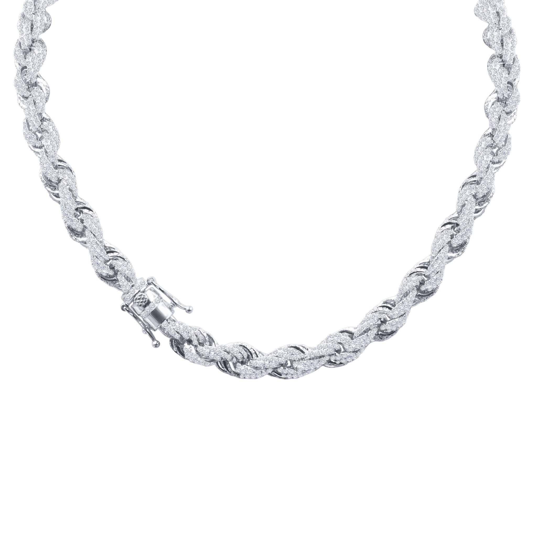 MONTAGE CZ Chain featuring a unique mosaic of cuts, crafted from 925 sterling silver with Grade AAA cubic zirconia and pearls.