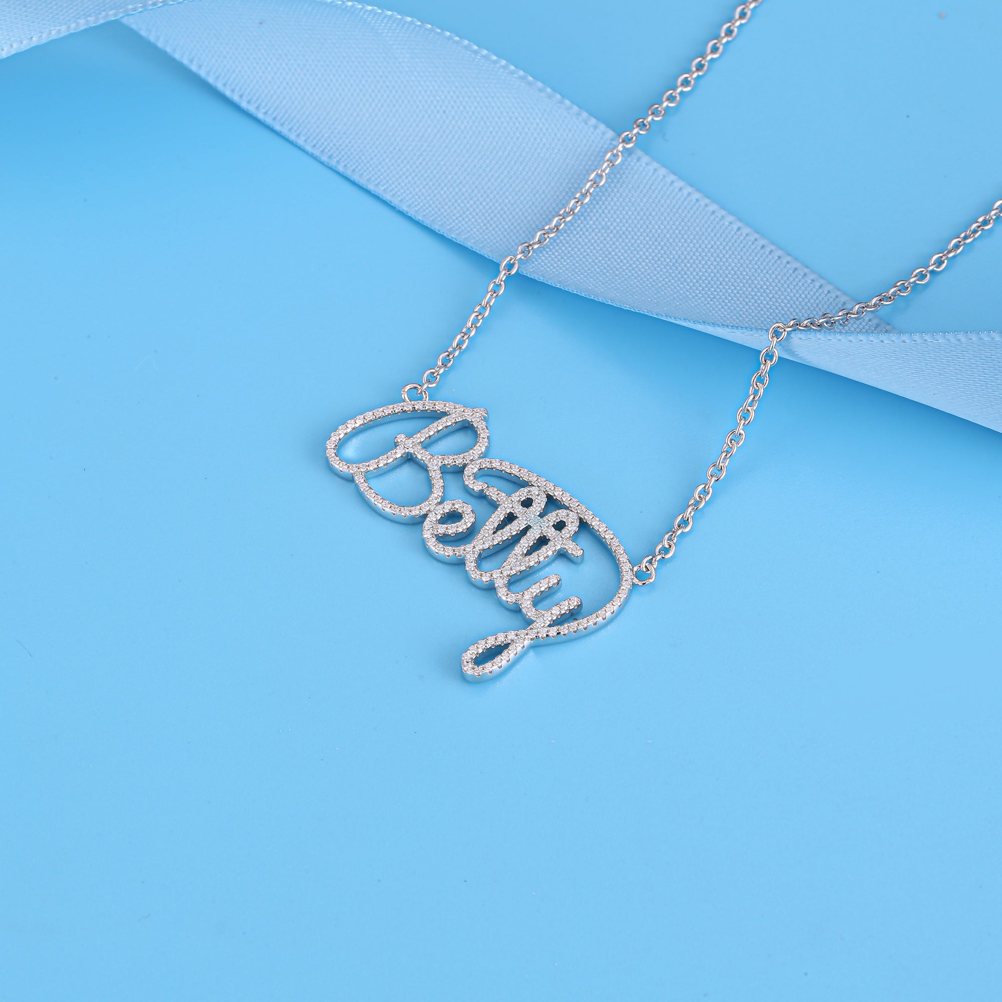 MyName Personalized Necklace in Sterling Silver 925, featuring customizable name inscription and elegant design, perfect for gifting.