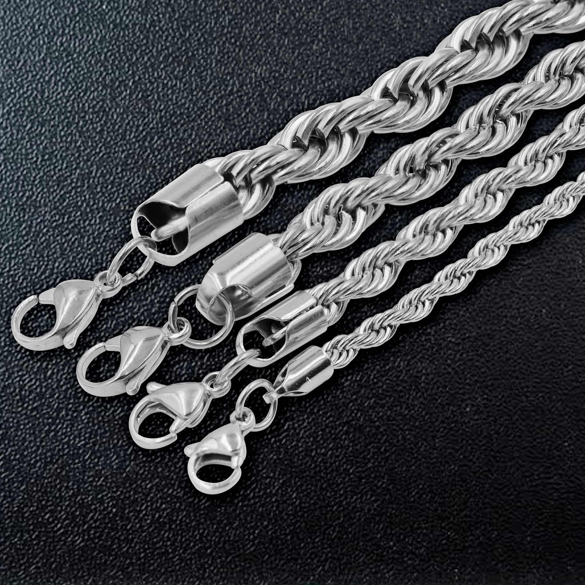 NATTY Steel Rope Bracelet showcasing a stylish stainless steel design with a sleek rope pattern, perfect for enhancing any outfit.