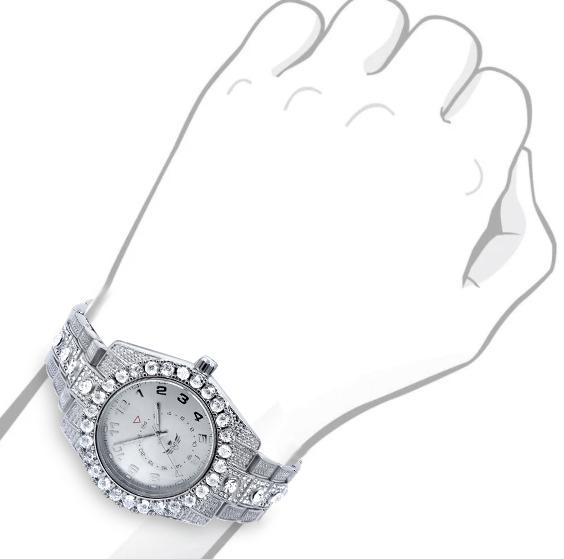 NIGHT SPARKLER Hip Hop Metal Watch featuring a stylish metal bracelet, bold indices, and a sparkling crystal bezel.