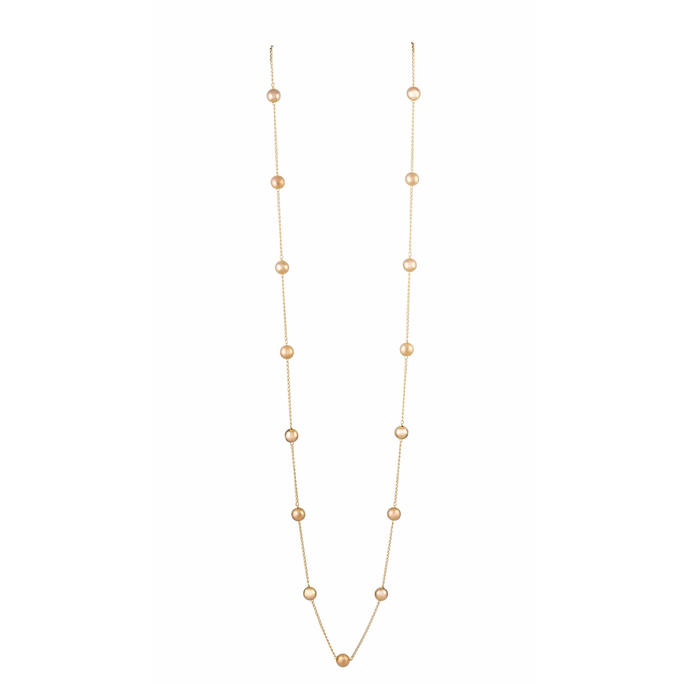 A stylish 36-inch long Not So Basic Gold Chain made of 14k gold filled material, showcasing its elegant design and versatility.