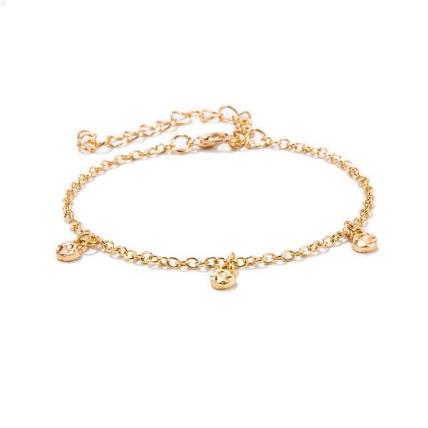 Olive Branch Pav'e Peace 5 PC Bracelet Set featuring 14K gold plating and white crystal pav'e, elegantly designed in Italy.