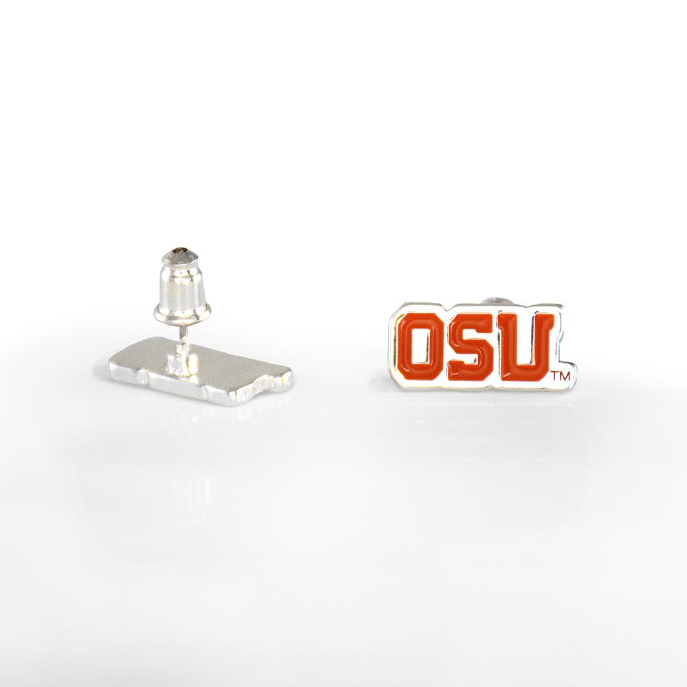 Oregon State University Post Earrings featuring surgical stainless steel posts, perfect for fans.