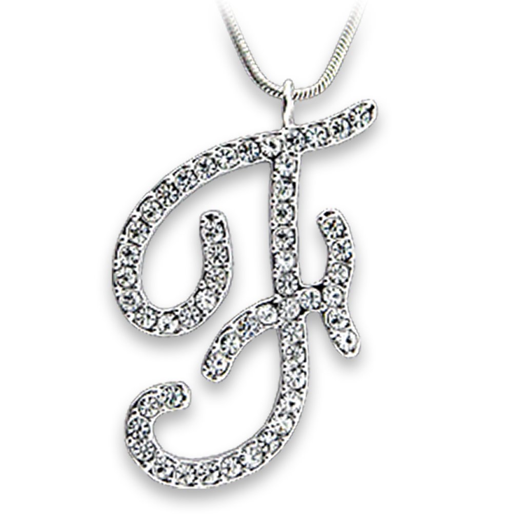 OT119 Rhodium Brass Pendant featuring a clear top grade crystal, showcasing its elegant design and luxurious finish.