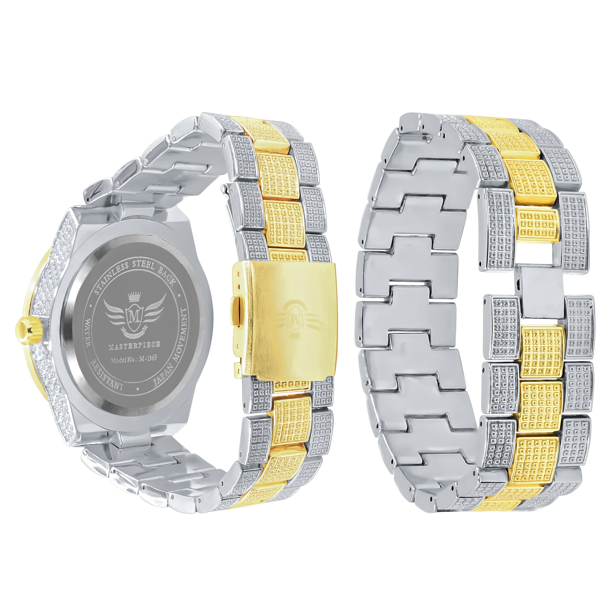 OYSTER Crystal Stones Watch Set featuring a minimalist design with sparkling crystals and a Roman dial, perfect for any occasion.