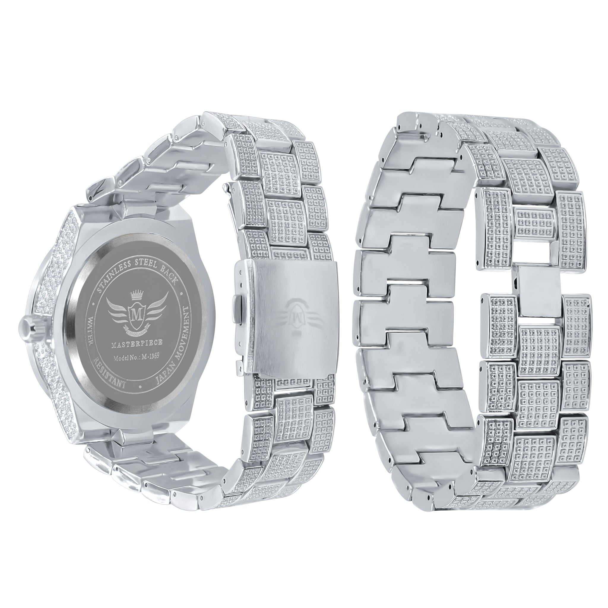 OYSTER Crystal Stones Watch Set featuring a minimalist design with sparkling crystal accents and a stylish bracelet.