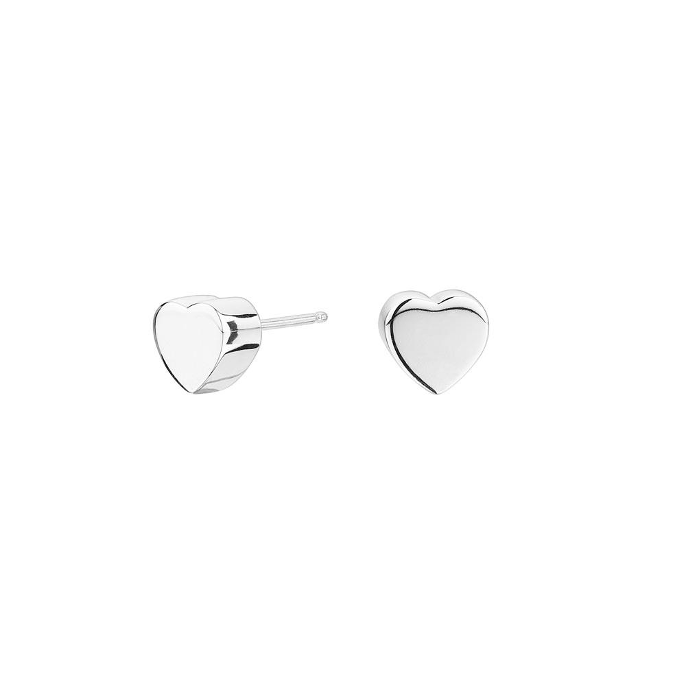 Pendientes Cube Corazón Plata en forma de corazón, elaborados en Plata de Ley 925, elegantes y sofisticados.