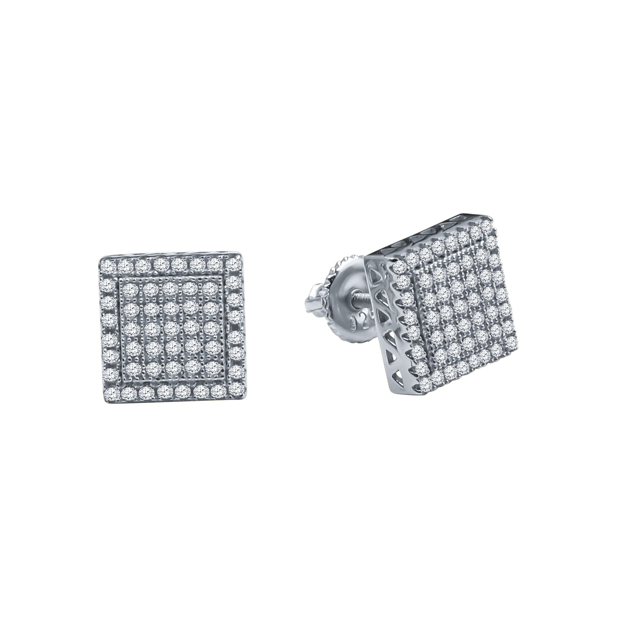 PIAZZA Screw Back Earrings featuring blonde ear tops and sparkling cubic zirconia stones, elegantly designed for a charming look.