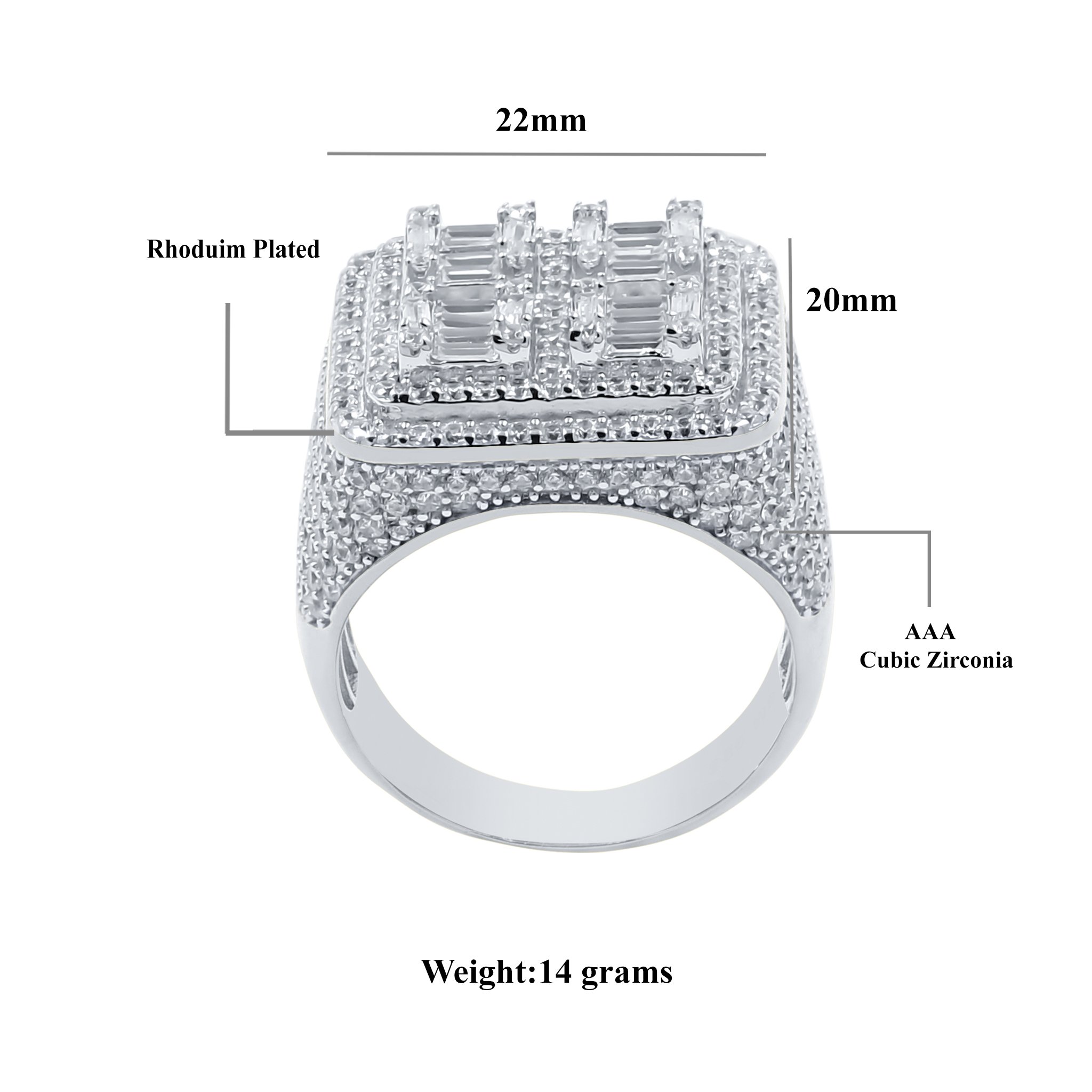 PIZZAZZ Silver Ring featuring cubic zircon stones set in 925 sterling silver, showcasing a classic and elegant design.