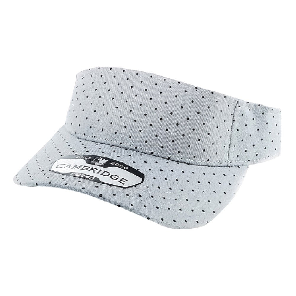 A pack of six polka dot sun visor hats in various colors, showcasing their stylish design and curved visor.