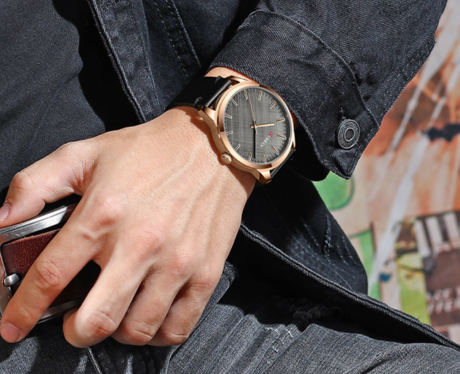 PRECISIAN Leather Watch I 541393 featuring a round dial, sleek pointers, and a stylish leather strap.