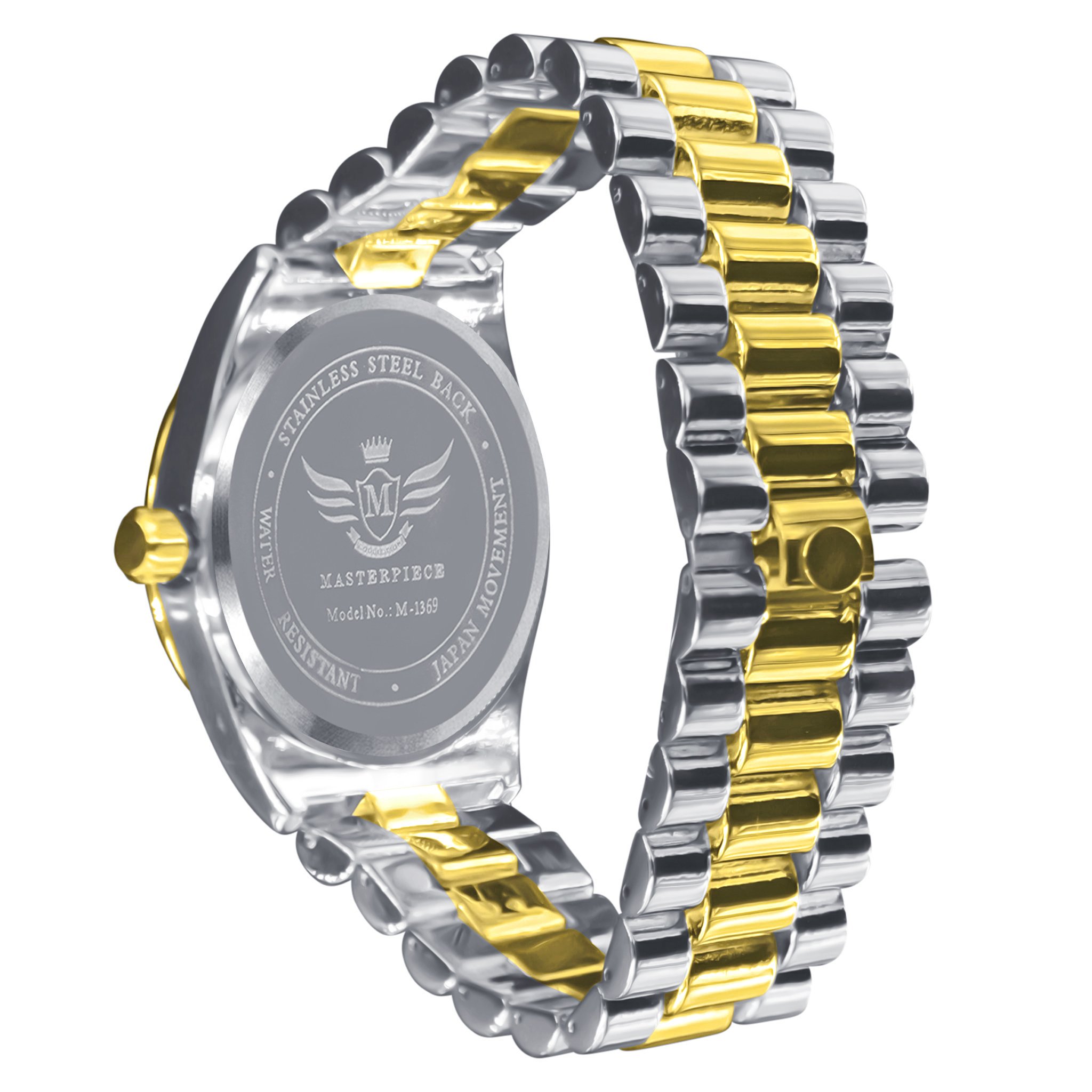 PRESIDENTIAL CLASSIC METAL watch showcasing its elegant design, day and date movement, and adjustable bracelet links.