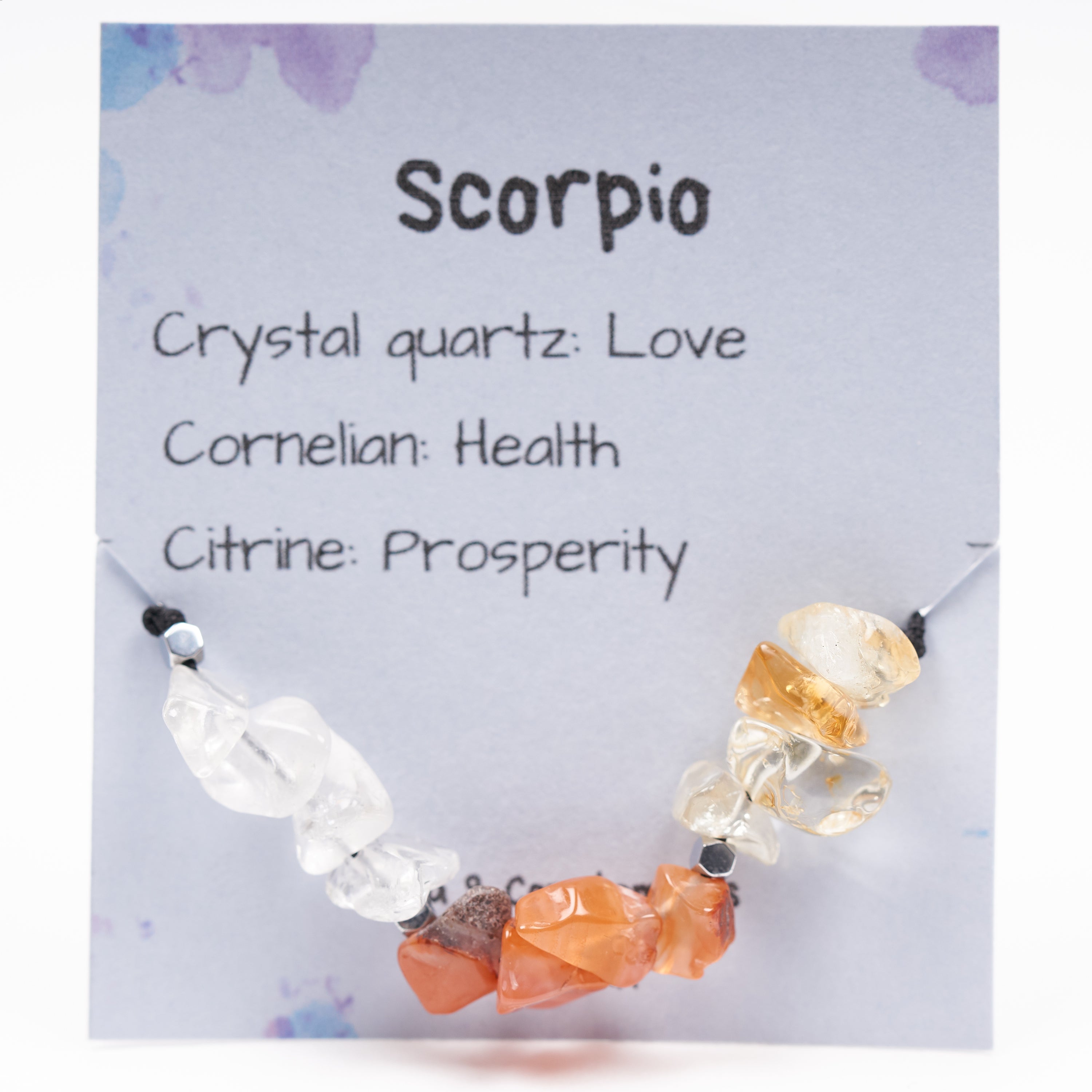 Scorpio crystals bracelet with meanings.