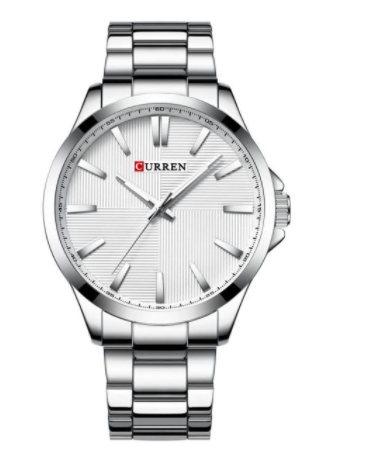 QUAINT Metal Timepiece with stainless steel strap and round dial, showcasing elegance and sophistication.