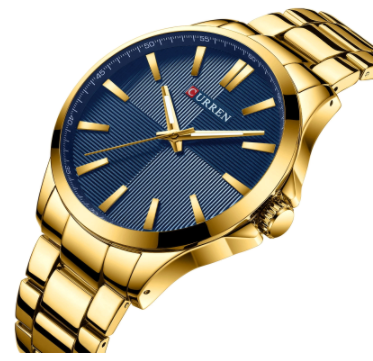 QUAINT Metal Timepiece featuring a round dial and stainless steel strap, showcasing elegance and sophistication.