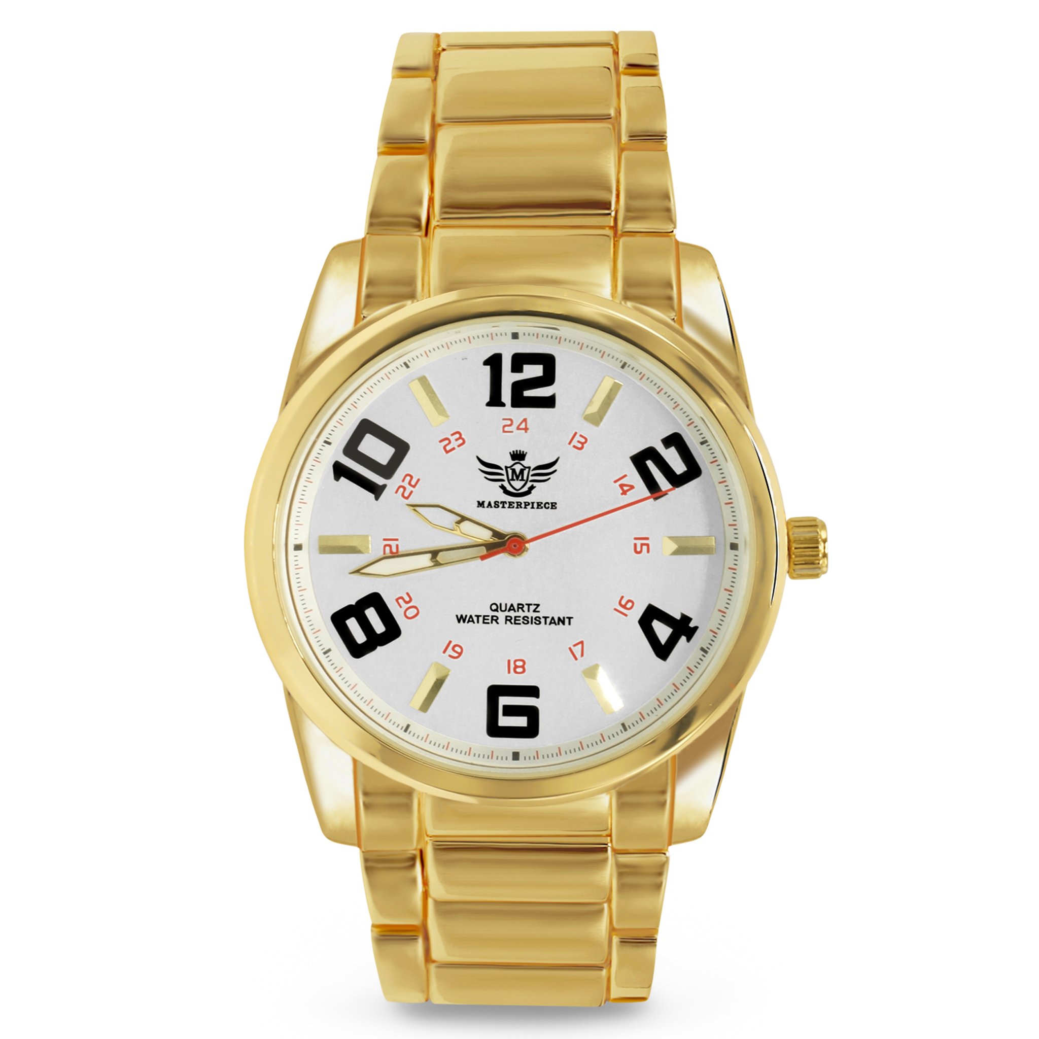 RAILROAD Classic Metal watch featuring luminous hands, large numbers, and a rugged high gloss finish.