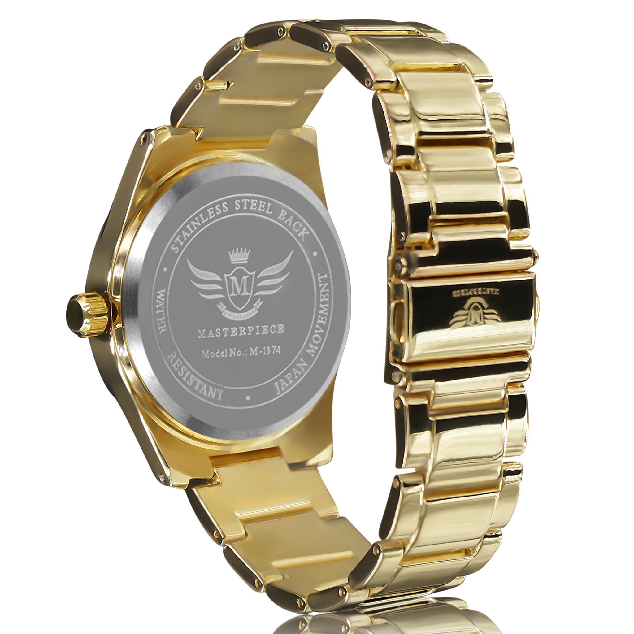 RAILROAD Classic Metal watch featuring luminous hands, large numbers, and a rugged high gloss finish.