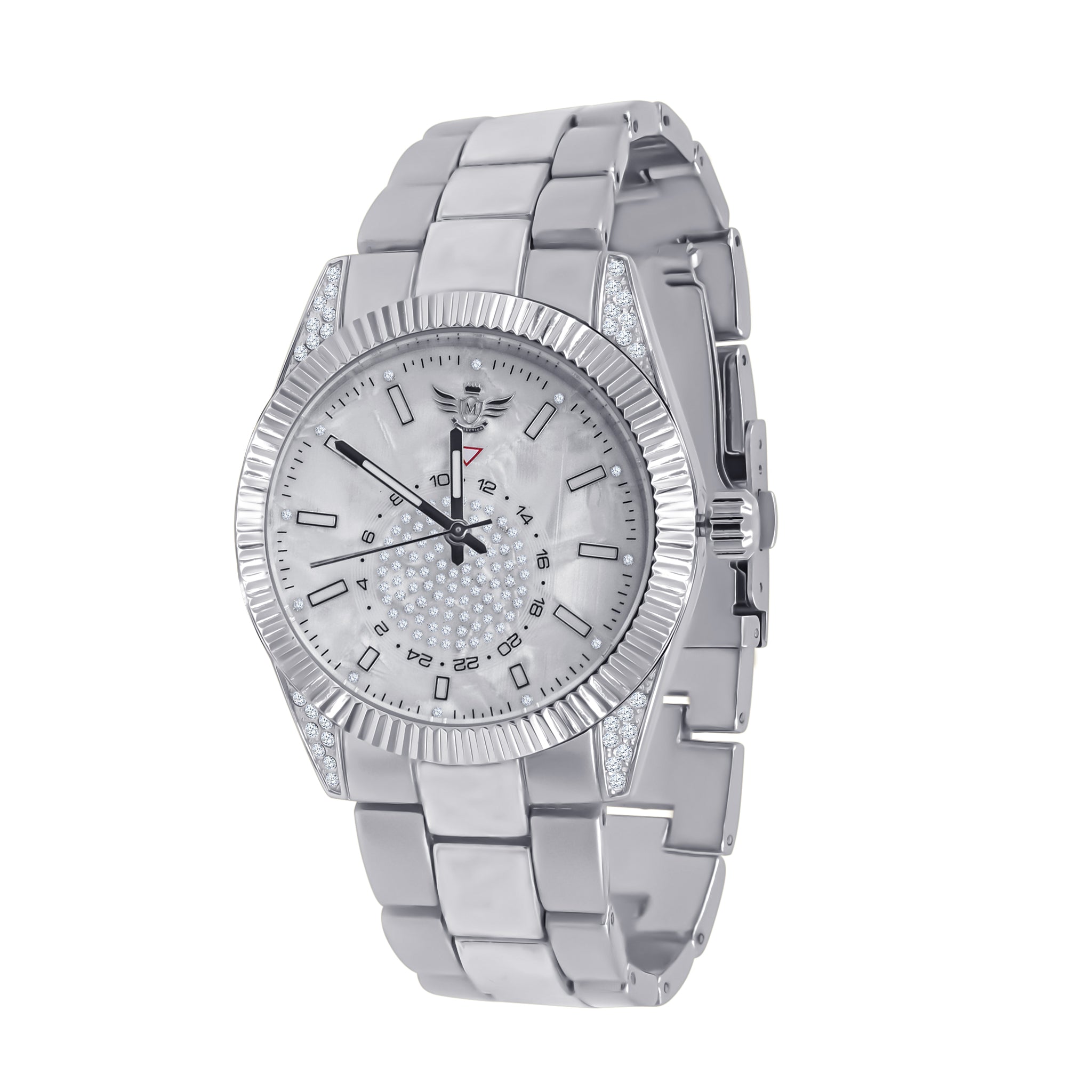 RIDER HIP HOP WATCH I 5630452 featuring a bling metal band and elegant dial with prominent hour markers.