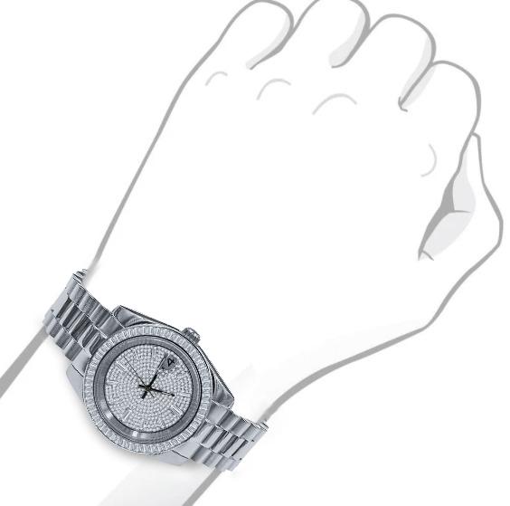 ROCK STEEL WATCHES I 530471 featuring a stainless steel wristband and a CZ stone-adorned dial, perfect for elegant occasions.