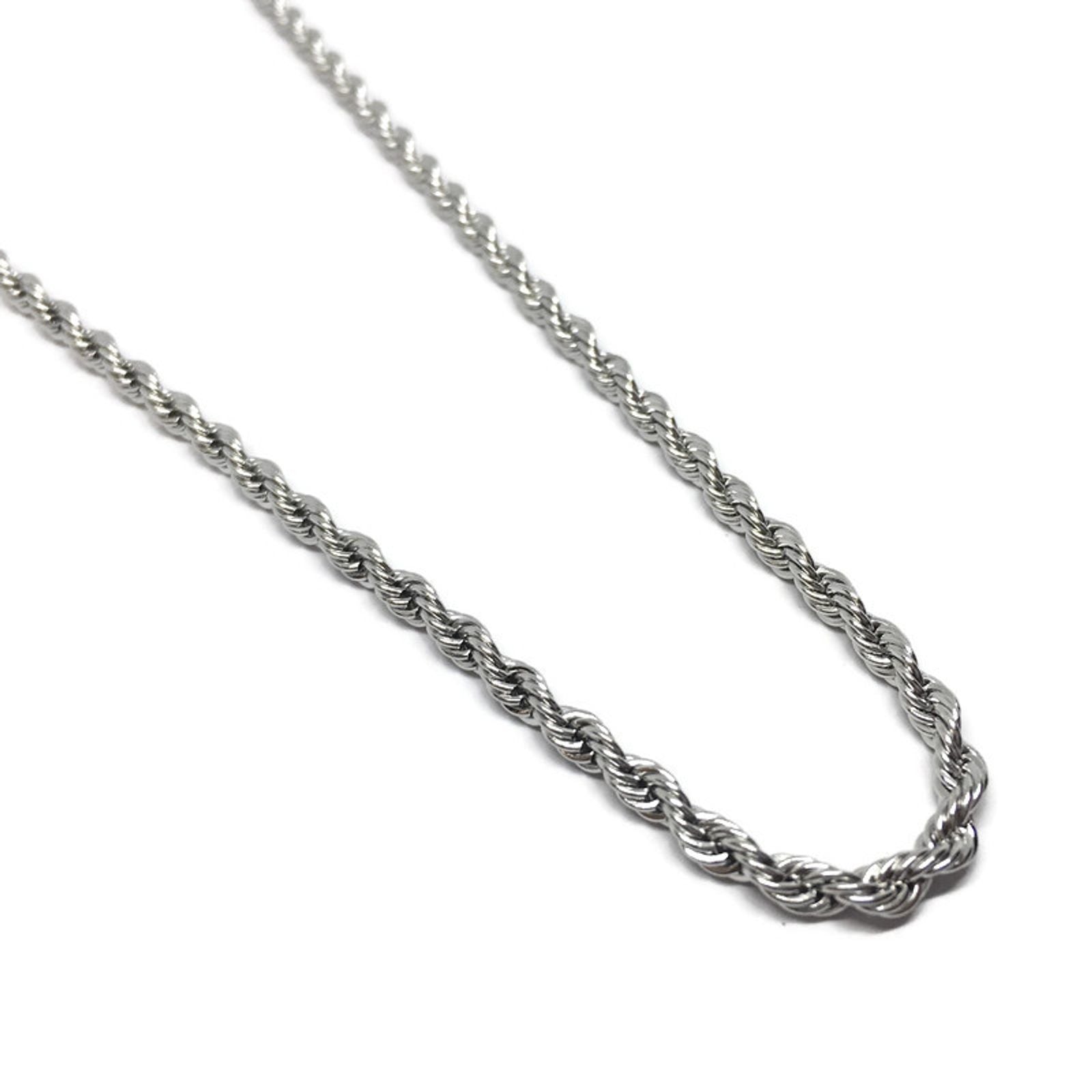 A stylish Rope Chain Steel Necklace made of 18ct gold plated stainless steel, featuring a sleek design and available in multiple colors.