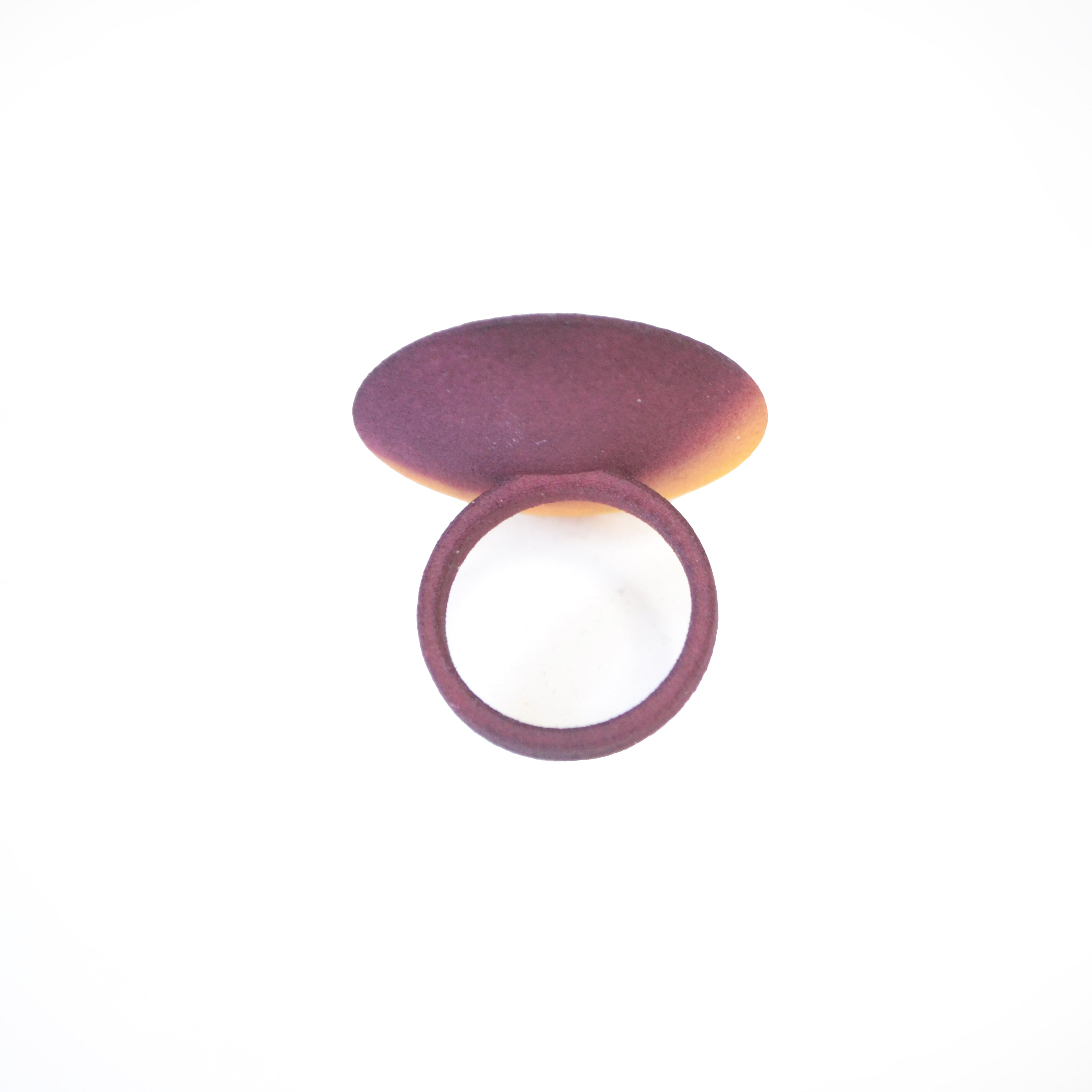 Colorful Round Ring from the Vertigo Collection featuring concentric shapes and a smooth matte finish, made from lightweight 3D printed nylon.