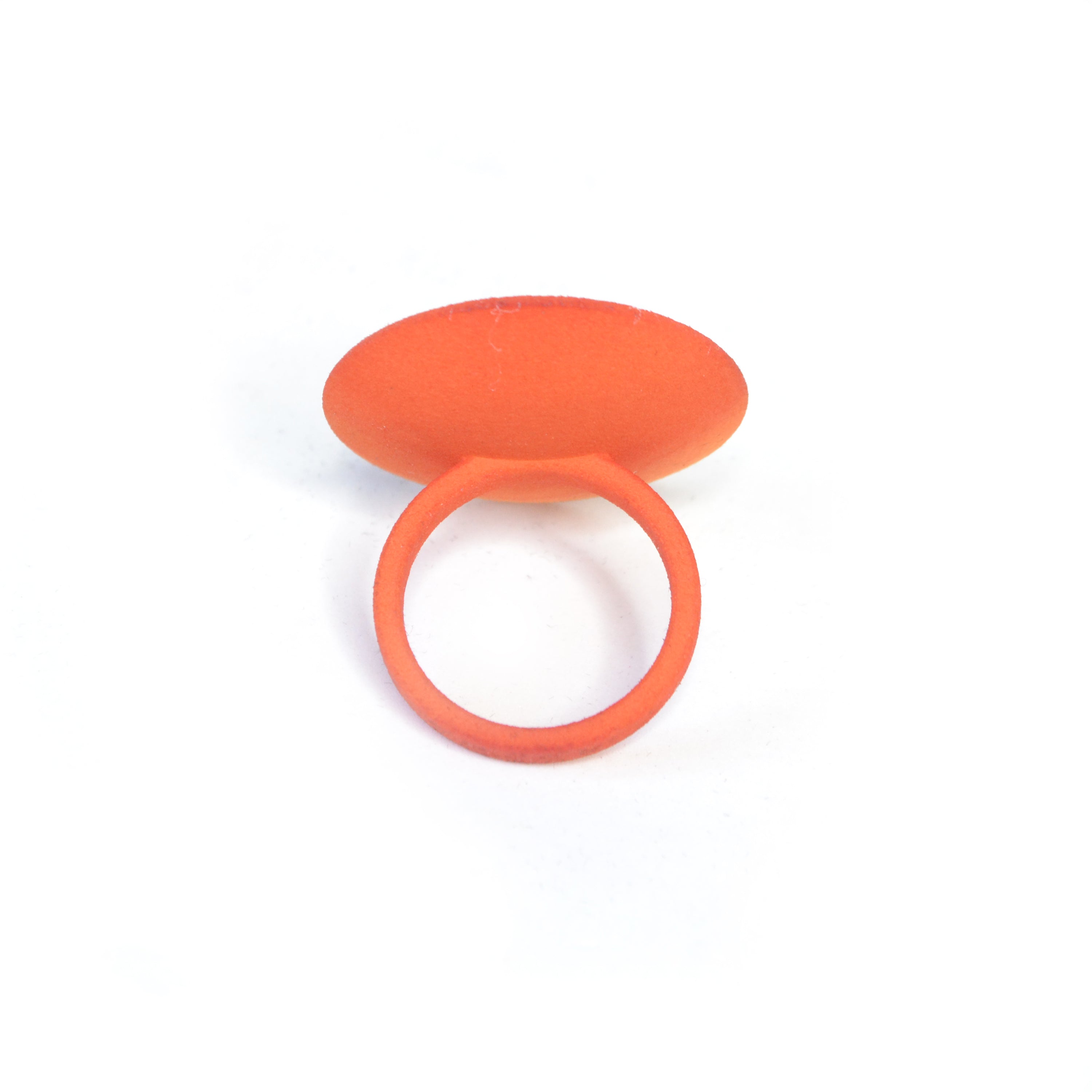 Colorful Round Ring from the Vertigo Collection featuring concentric shapes and a smooth matte finish, made from lightweight 3D printed nylon.