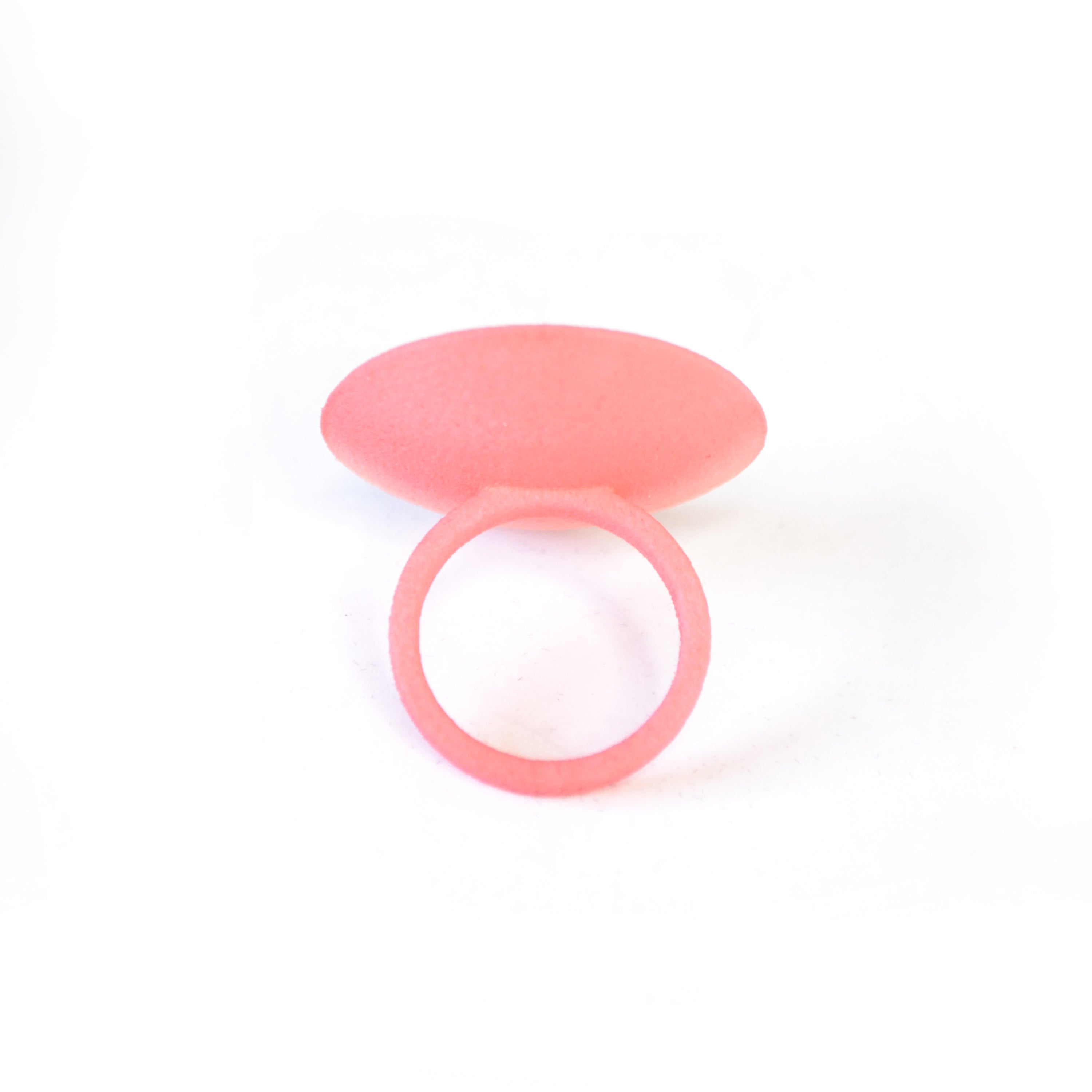 Colorful Round Ring from the Vertigo Collection featuring concentric shapes and a smooth matte finish, made from lightweight 3D printed nylon.