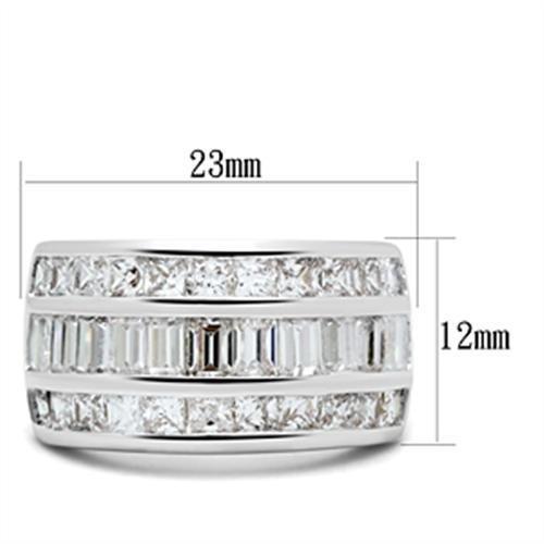 SS022 Silver 925 Sterling Silver Ring featuring a clear AAA Grade CZ stone, showcasing its elegant design and shiny finish.