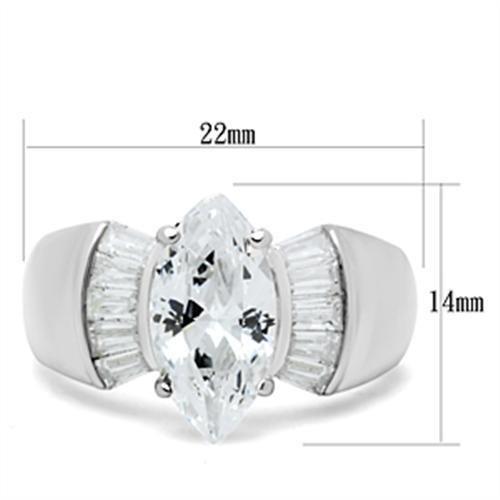 SS028 Silver 925 Sterling Silver Ring featuring a clear AAA Grade CZ stone, showcasing elegance and craftsmanship.