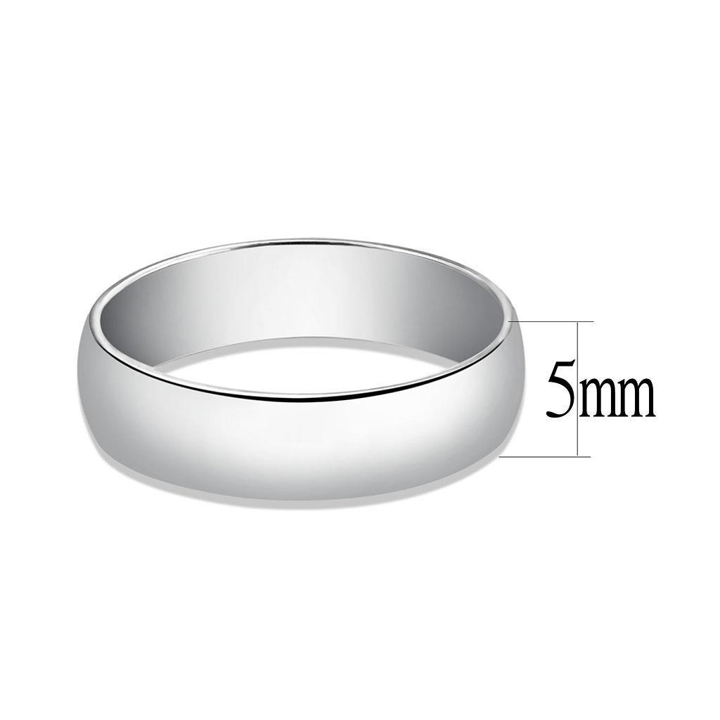 SS1375 Silver 925 Sterling Silver Ring with a smooth finish, showcasing its elegant and minimalist design without any stones.