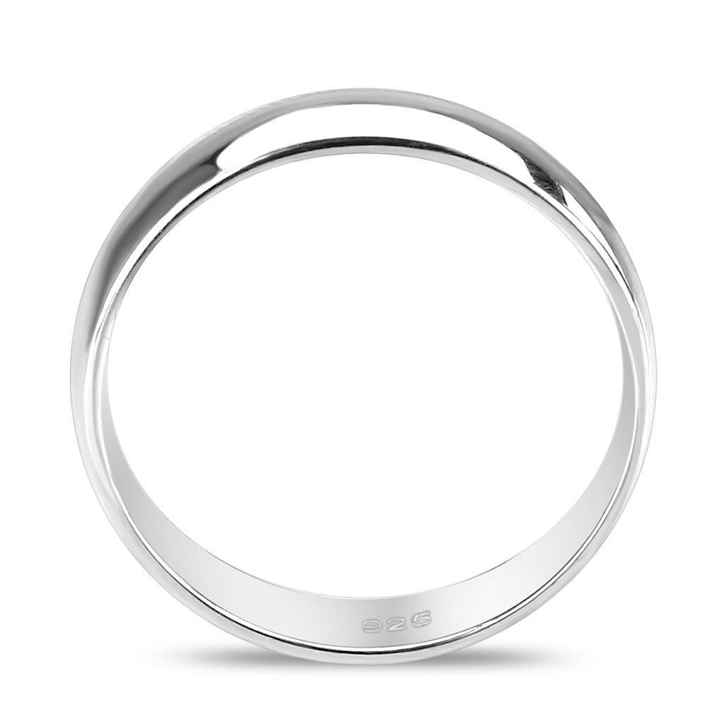 SS1375 Silver 925 Sterling Silver Ring with a smooth finish, showcasing its elegant and minimalist design without any stones.