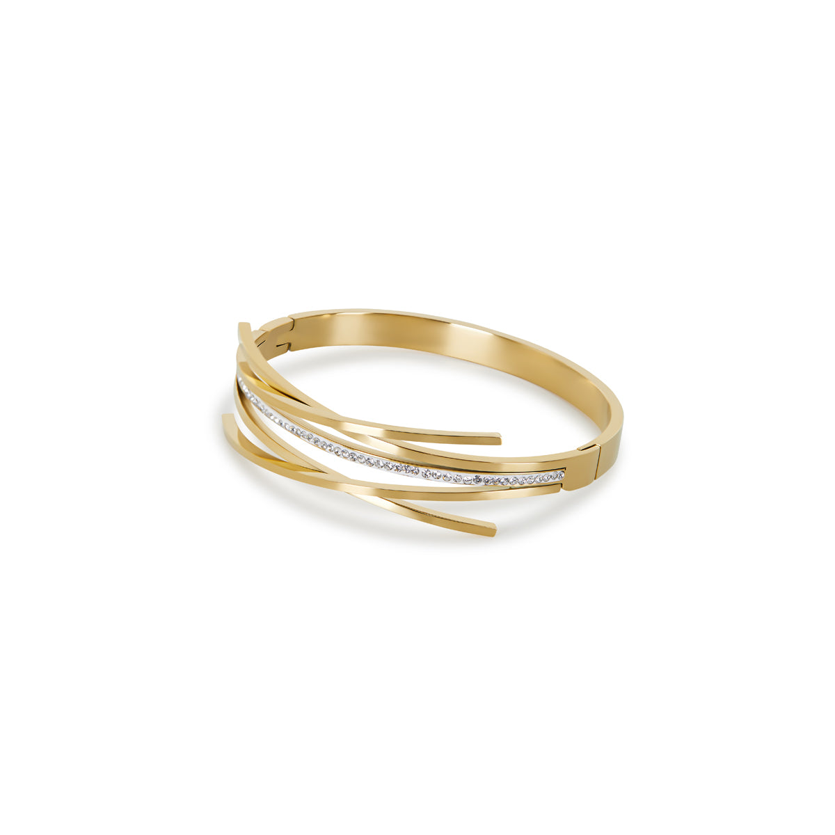 Saida Florence Bangle Bracelet in gold, made from premium stainless steel with a sleek design.