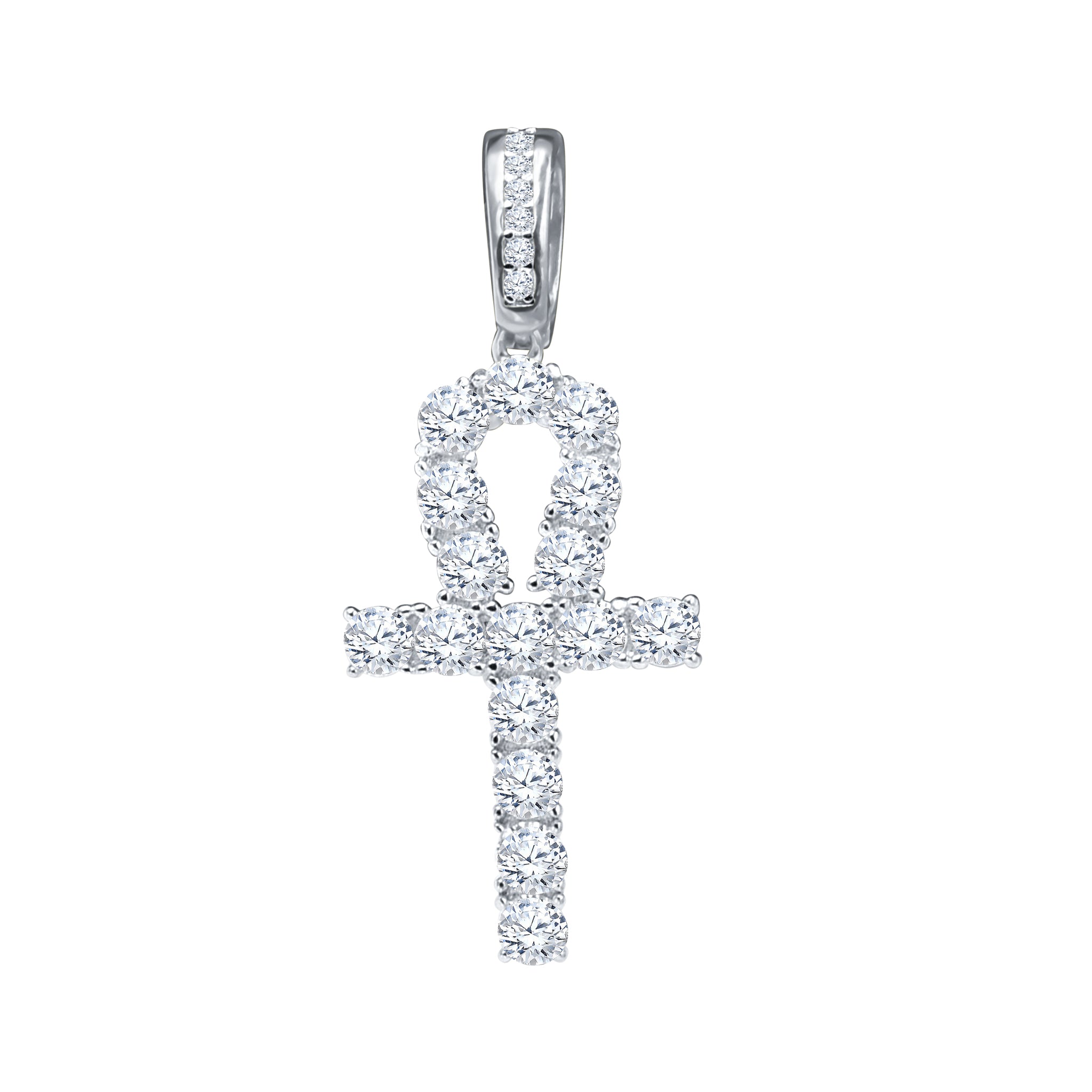 SAINTEMENT Locket Pendant featuring a cross design with cubic zirconia stones, crafted from 925 sterling silver, perfect for daily wear.