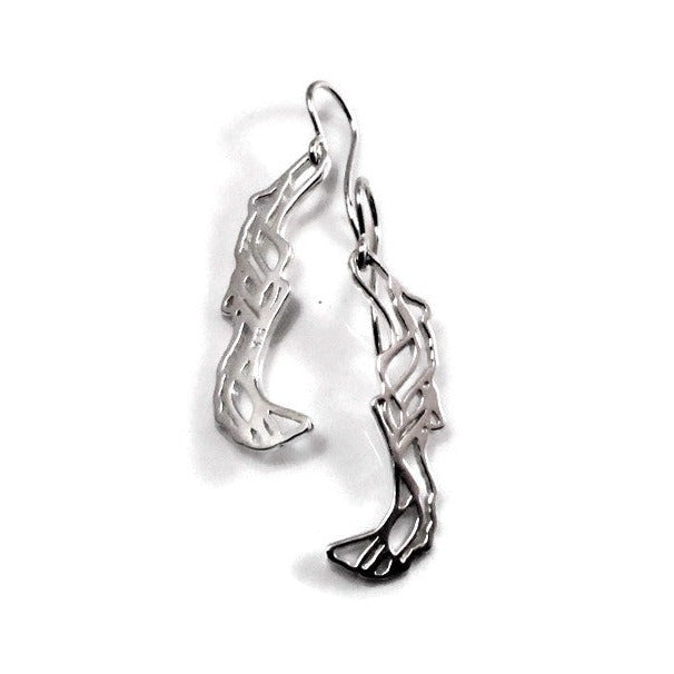 Savary Waves Earrings featuring a wave charm design in 925 sterling silver with ear wires.