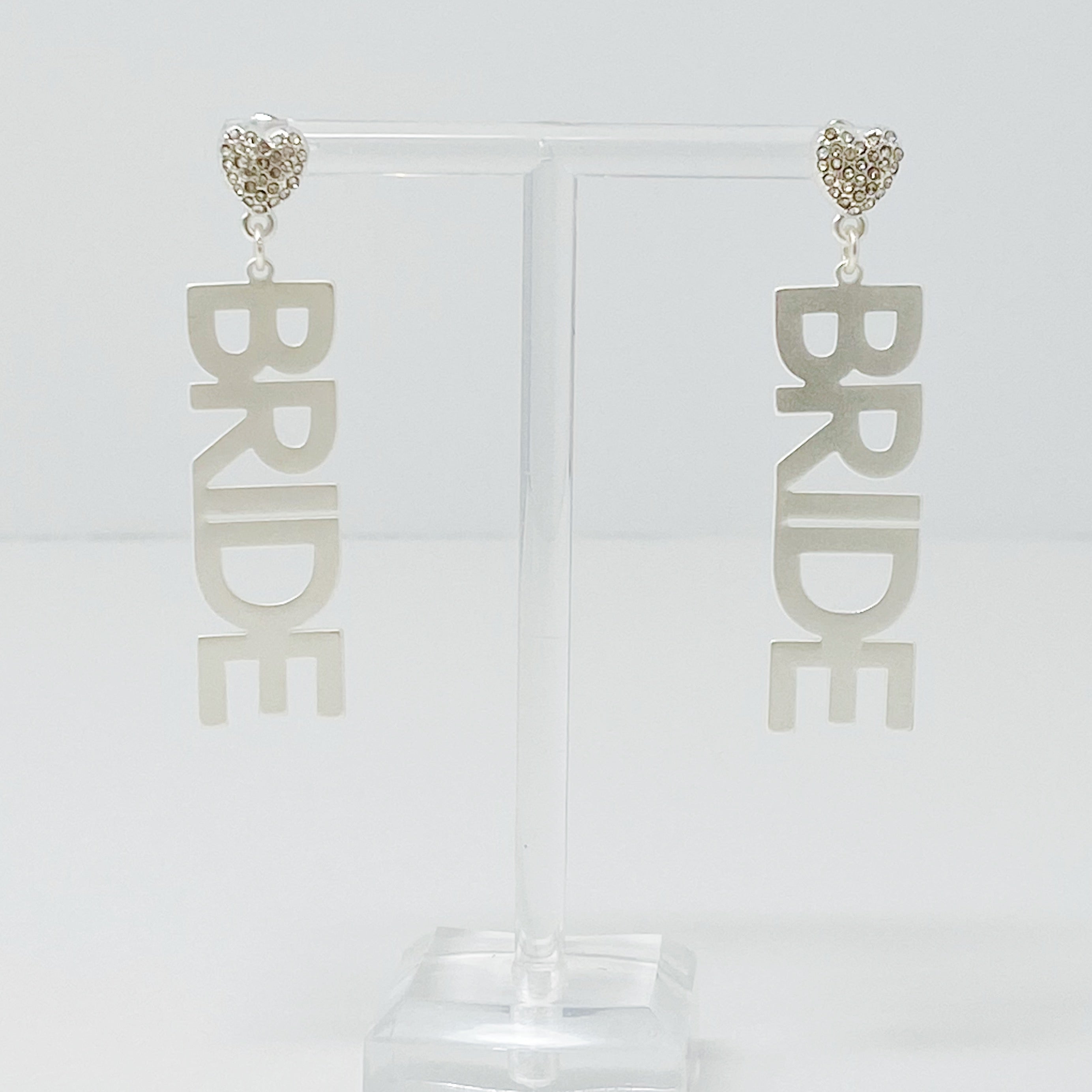 Elegant gold plated brass earrings designed for brides, featuring a stylish and modern look, perfect for weddings and bachelorette parties.