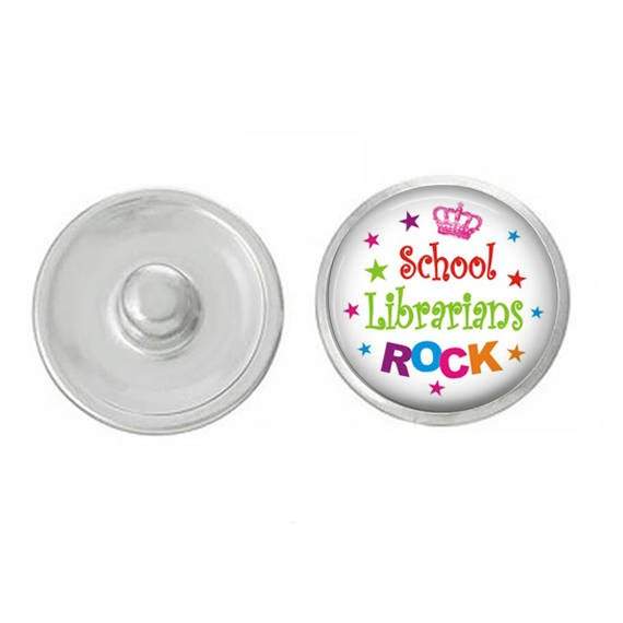 Assorted hand-pressed School Teachers Rock Snaps in vibrant colors, designed for jewelry customization.