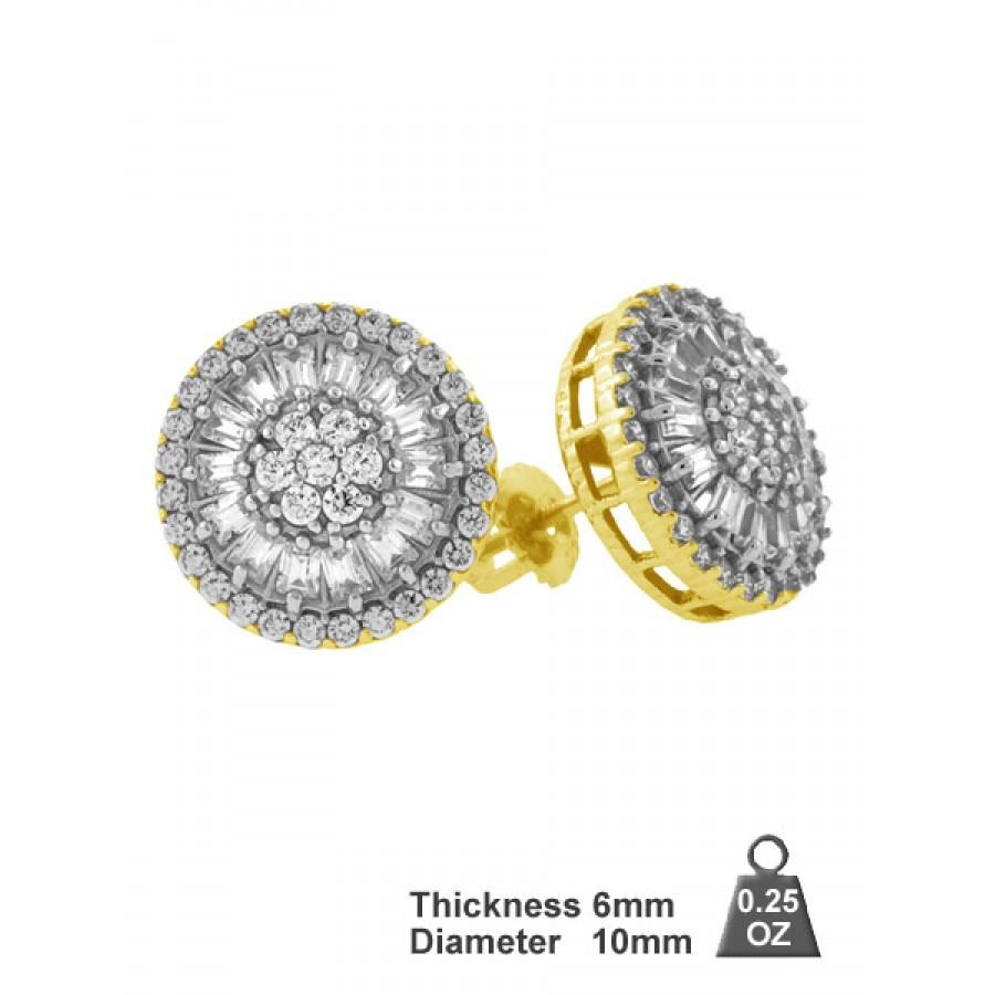 A pair of elegant screw back earrings, showcasing a secure fastening mechanism and a stylish design, perfect for everyday wear.