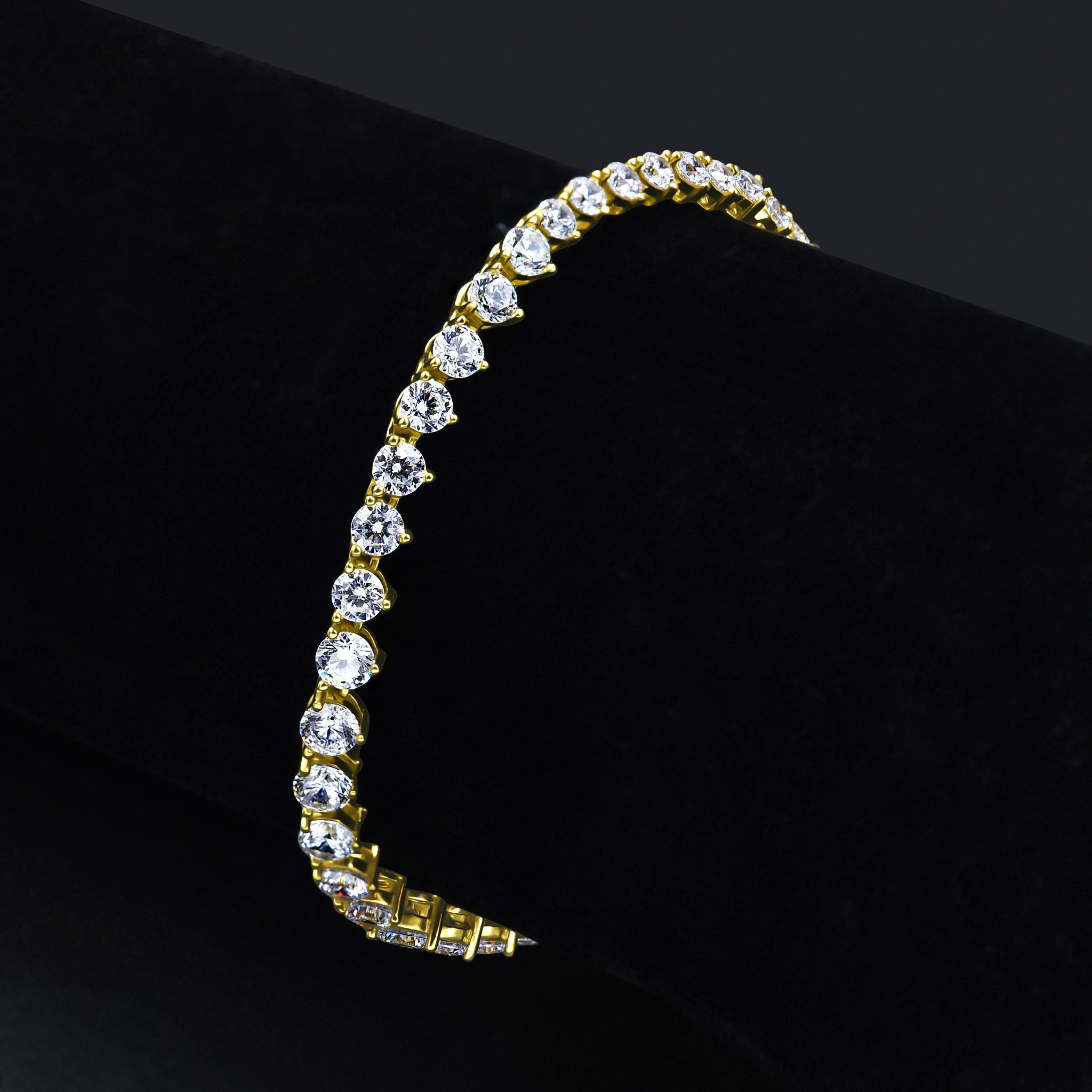 SERAC Brass Iced Out Chain featuring sparkling cubic zirconia stones set in durable brass, available in 18 and 20 inch lengths.