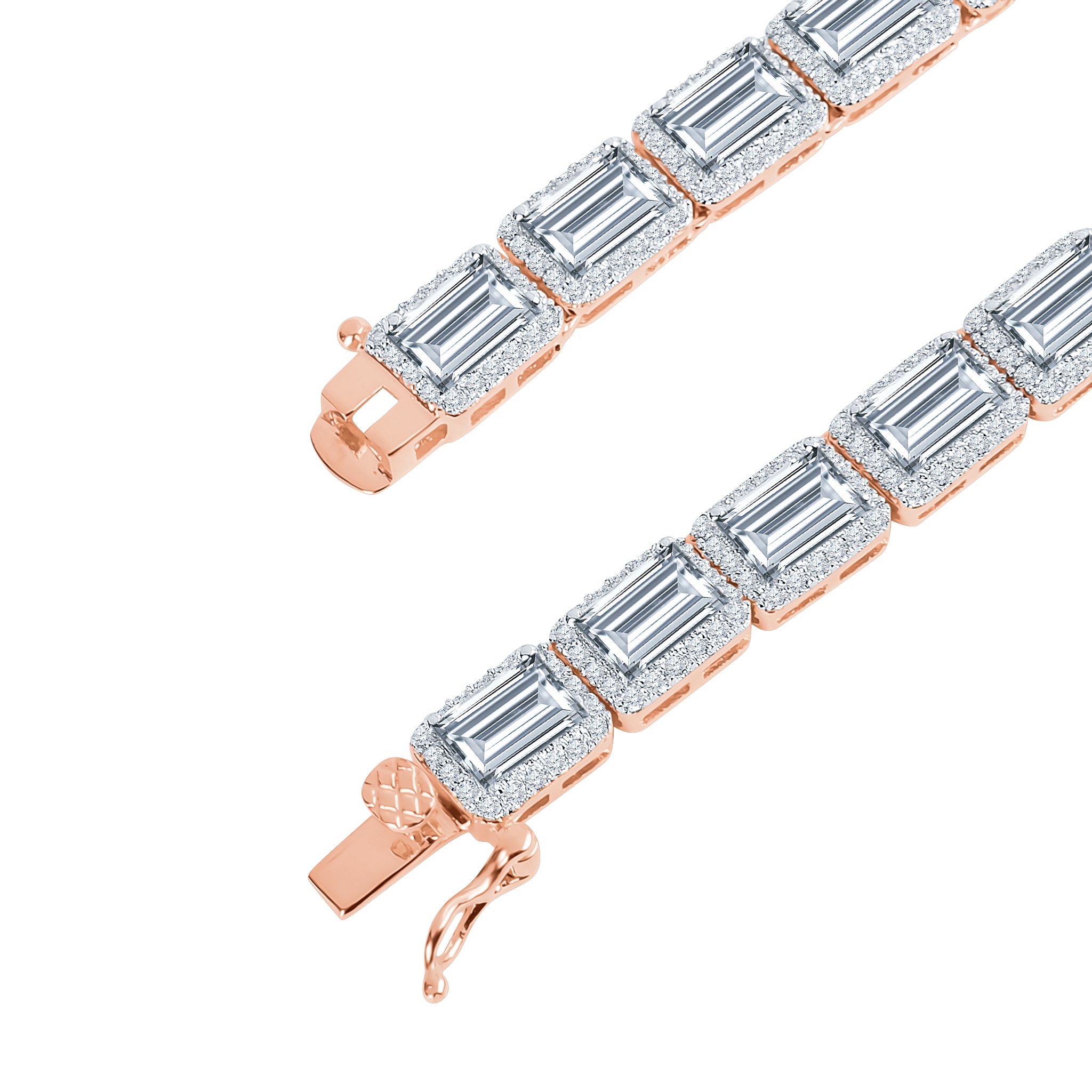 SHOWY 6MM Square Tennis Chain featuring Grade AAA Cubic Zircon stones, crafted by Bling Master Jewelry, available in Rhodium and Gold plating.