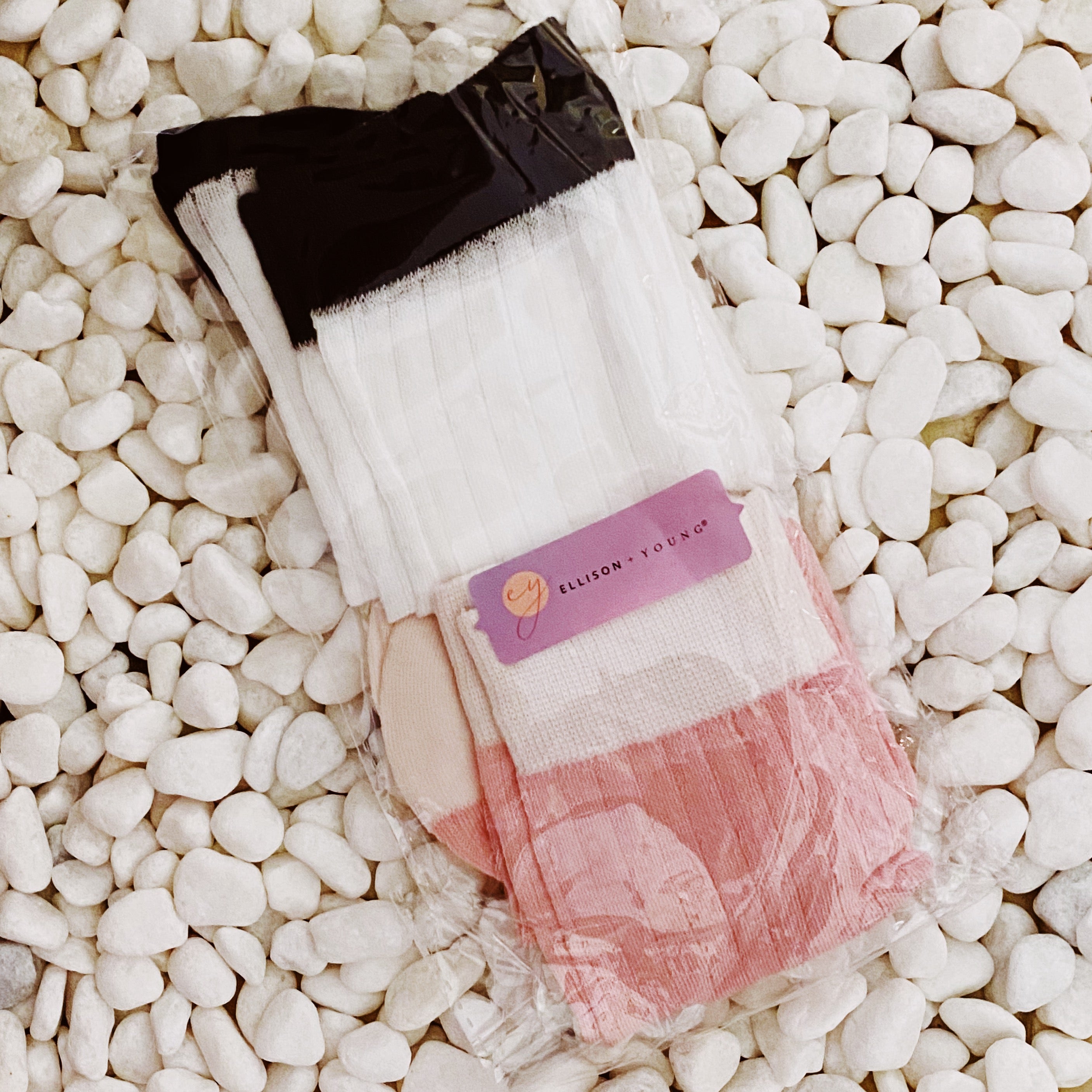 Set of 2 pairs of Silky Jacquard Socks in elegant design, showcasing lightweight and silky finish.