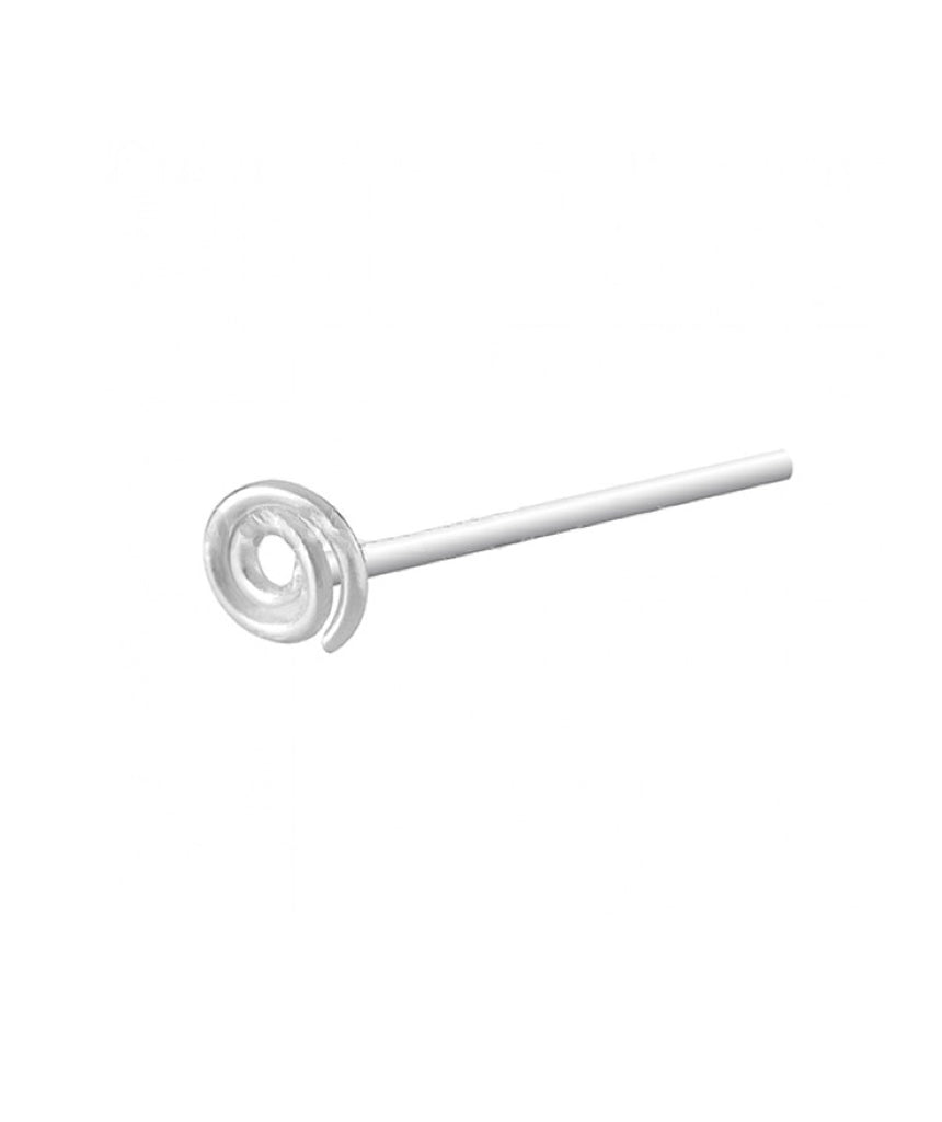 Elegant Silver & Gold Plated Nose Stud on a white background, showcasing its intricate design and quality craftsmanship.