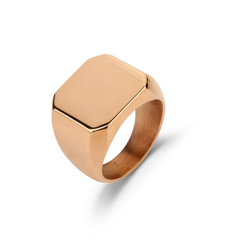 A stylish Simple Square Ring made of durable alloy, showcasing a modern geometric design.